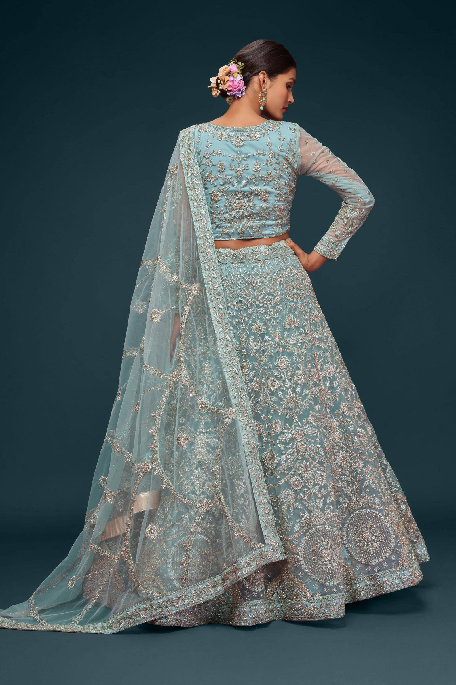 Aqua Soft Net Lehenga Choli