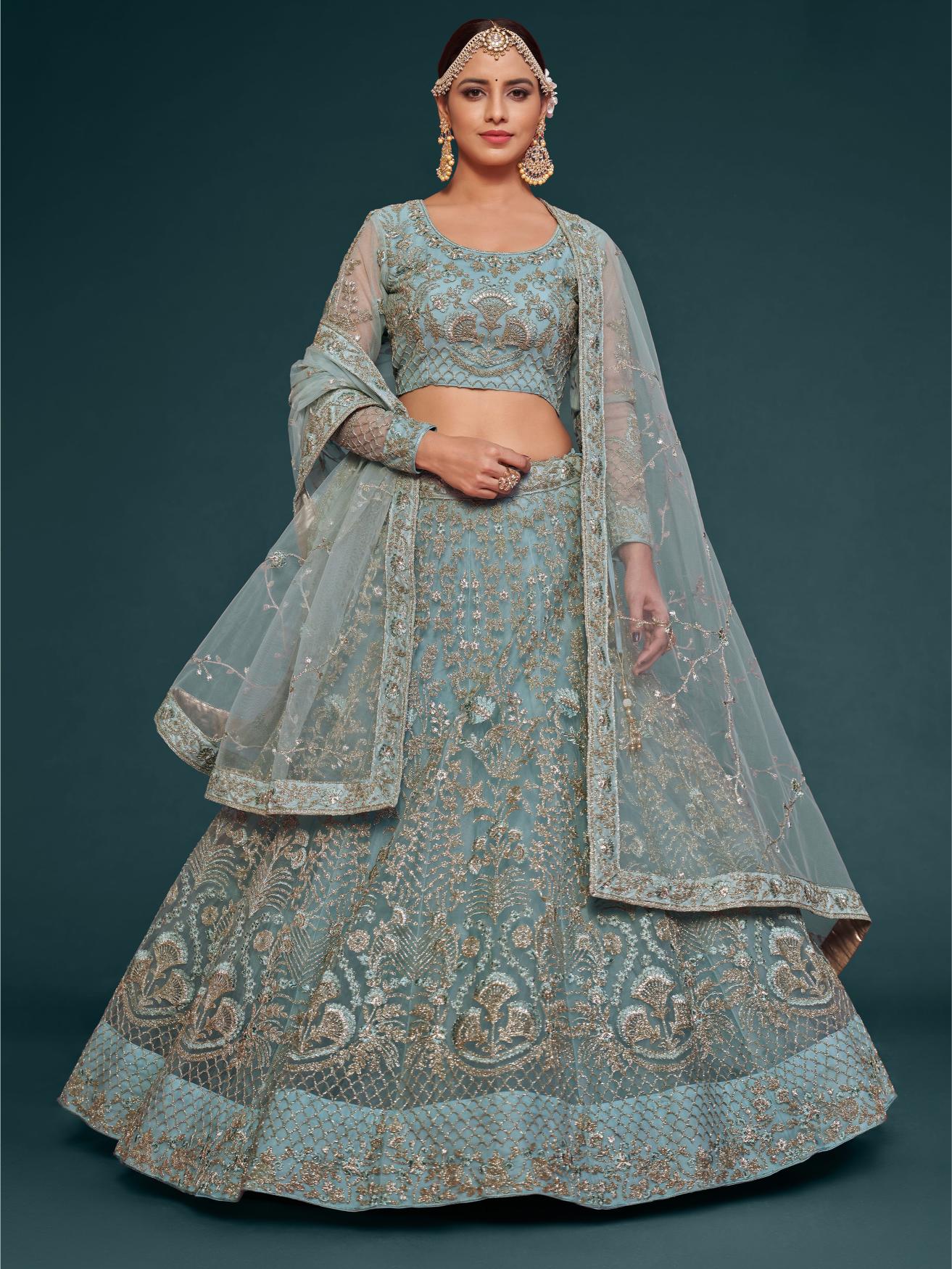 Aqua Soft Net Lehenga Choli