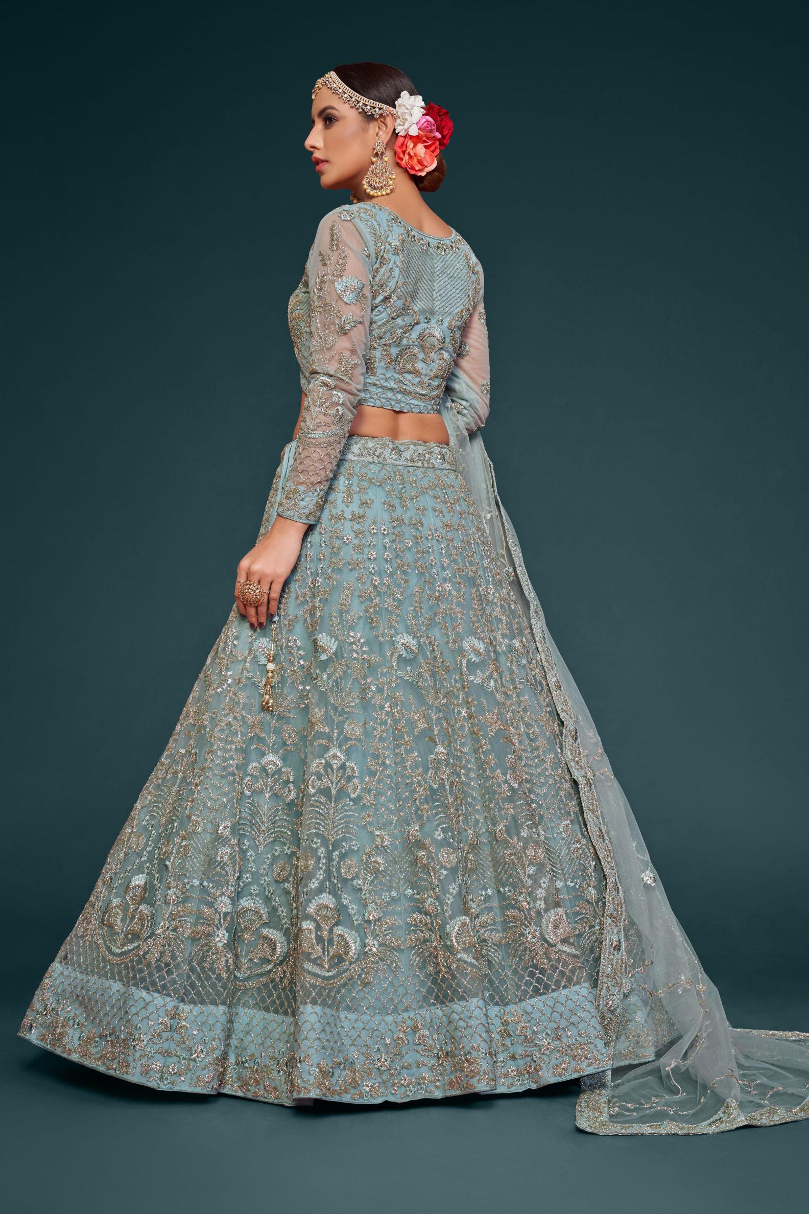 Aqua Soft Net Lehenga Choli