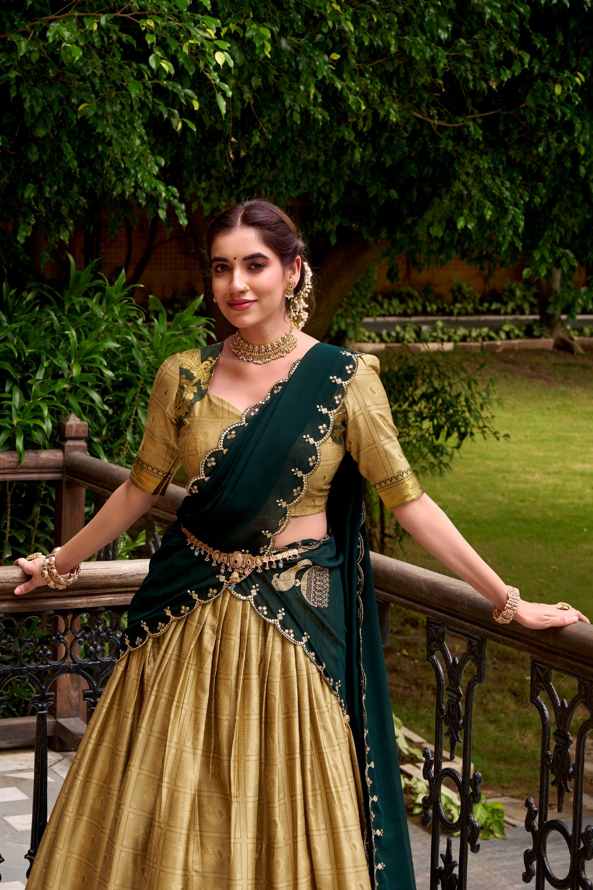Beige Cotton Lehenga Choli — alternate view