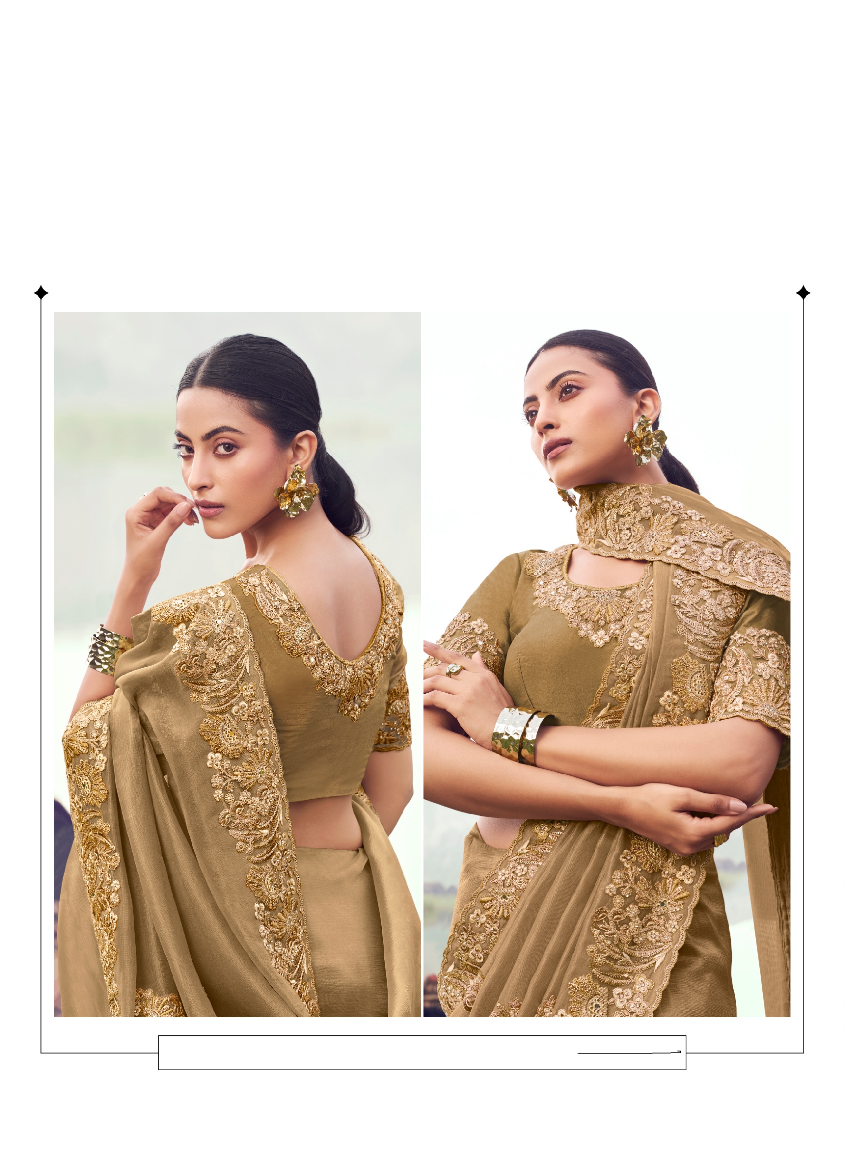 Beige Heritage Heavy Banarasi Silk Saree