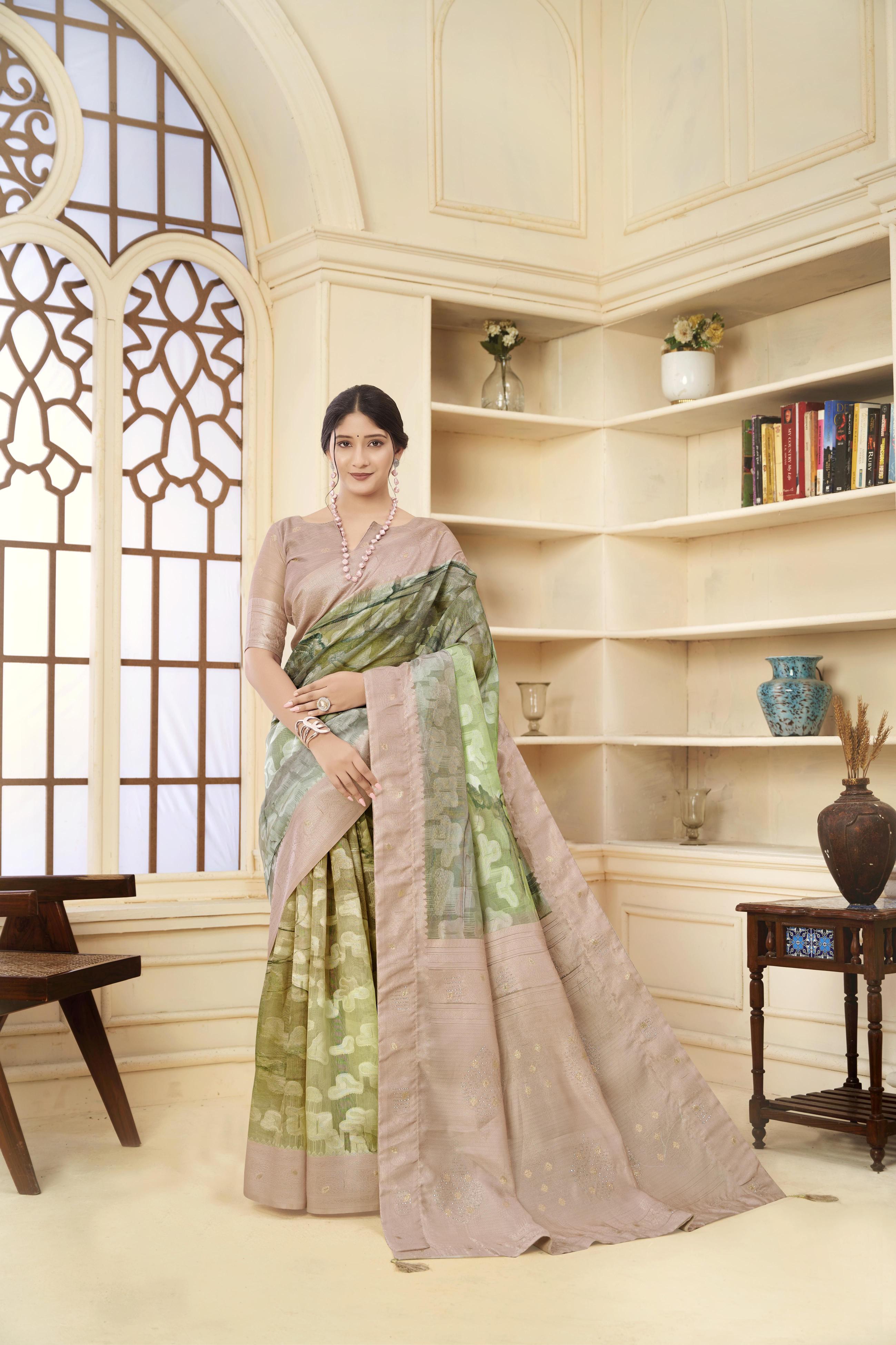 Beige Rich Silk Saree