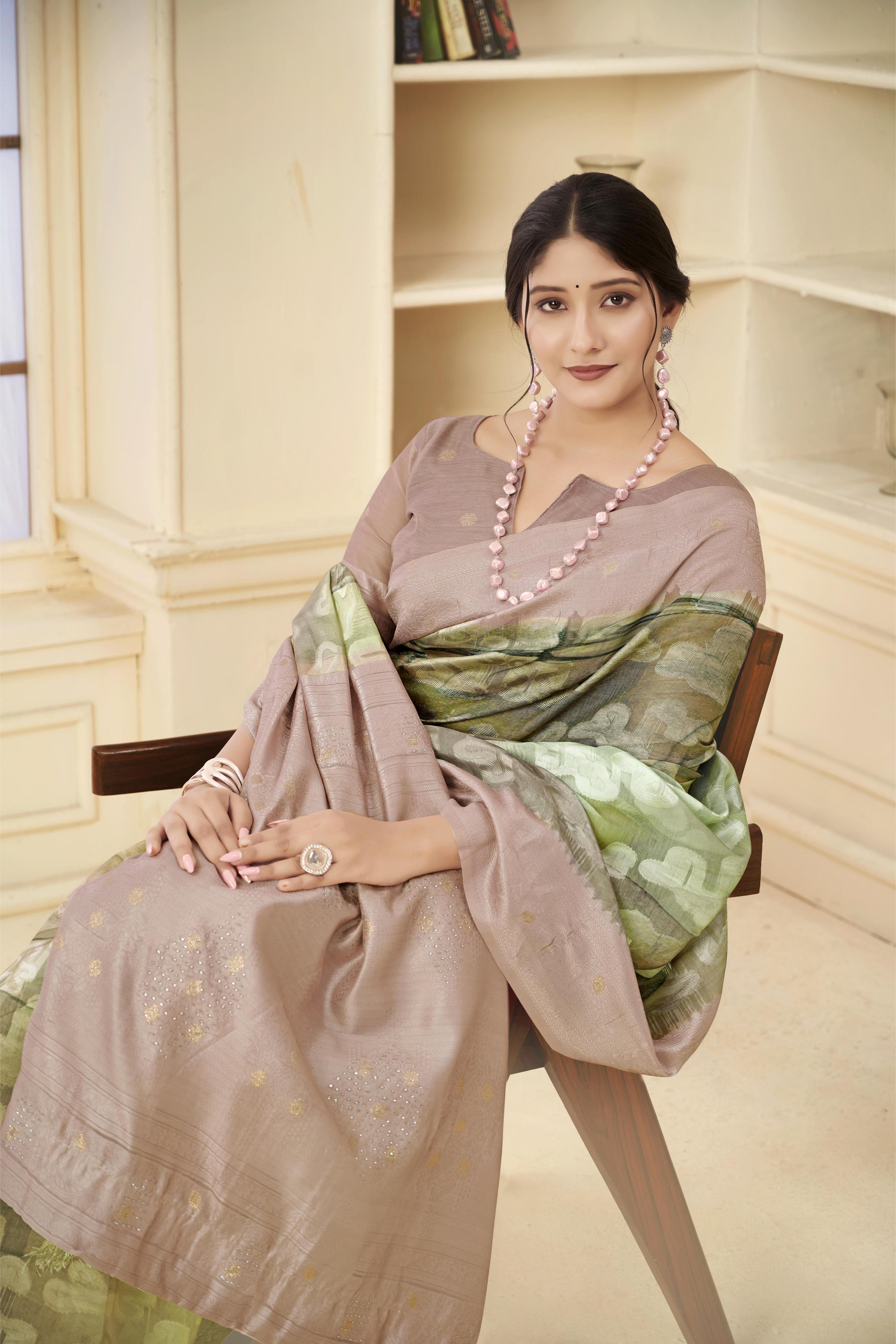 Beige Rich Silk Saree