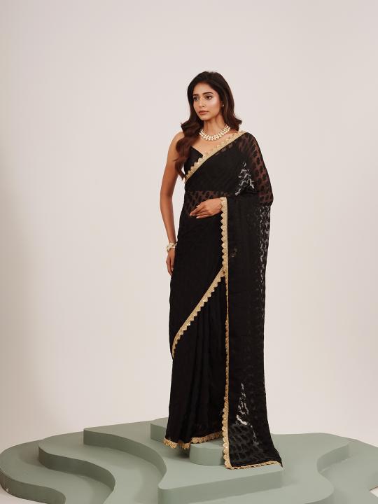 Black Brasso Saree