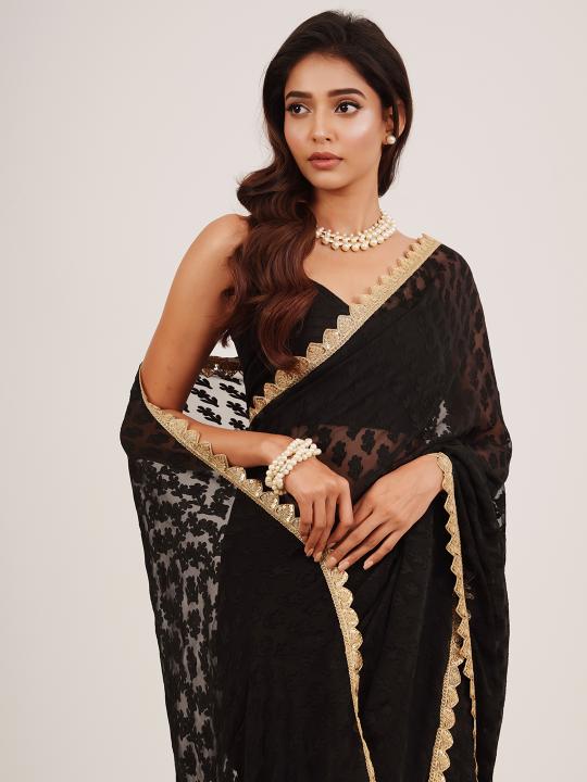 Black Brasso Saree