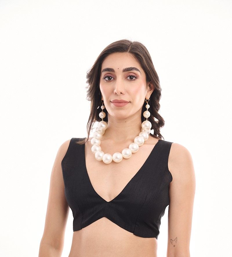 Black Digital Printed Chinon Ready To Wear Saree