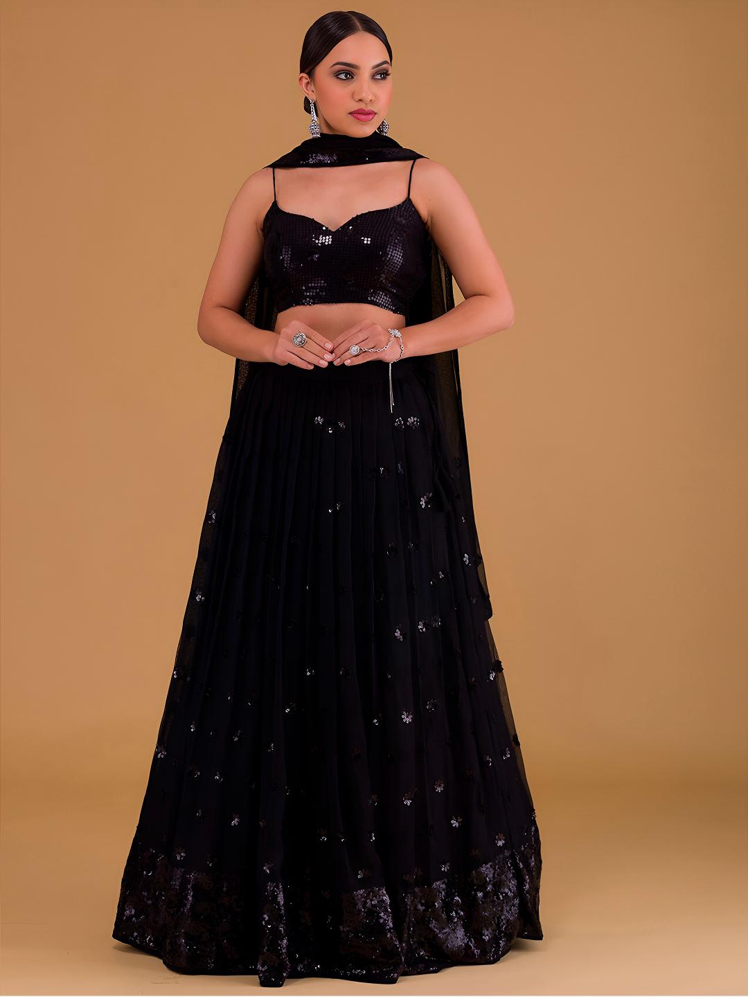 Black Georgette Lehenga Choli