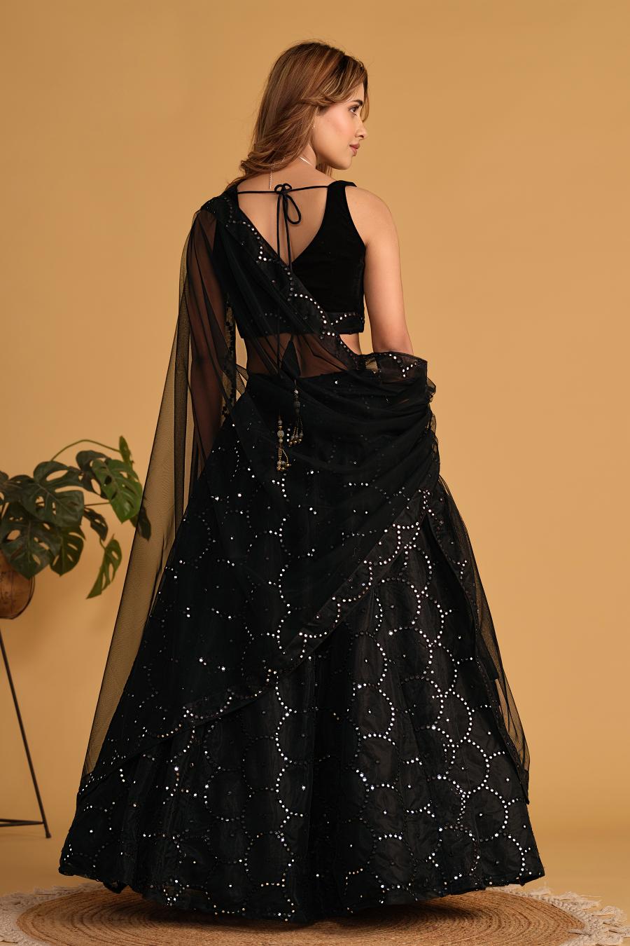 Black Georgette Lehenga Choli