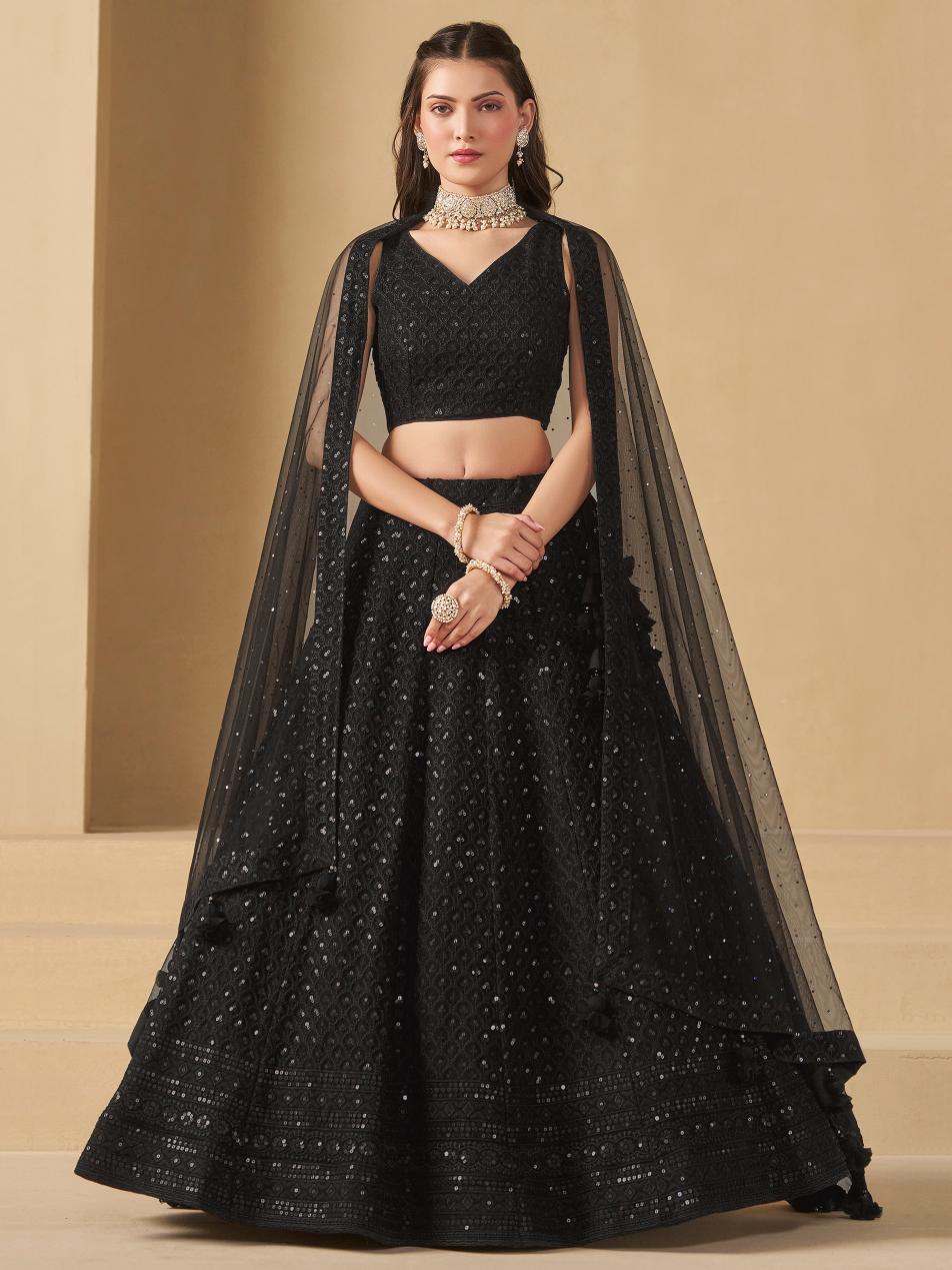 Black Georgette Lehenga Choli