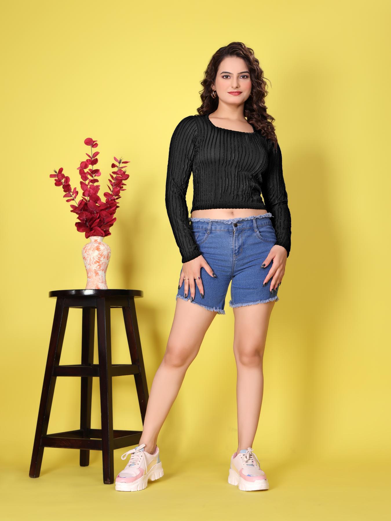 Black Knitted Women’s Tank Top