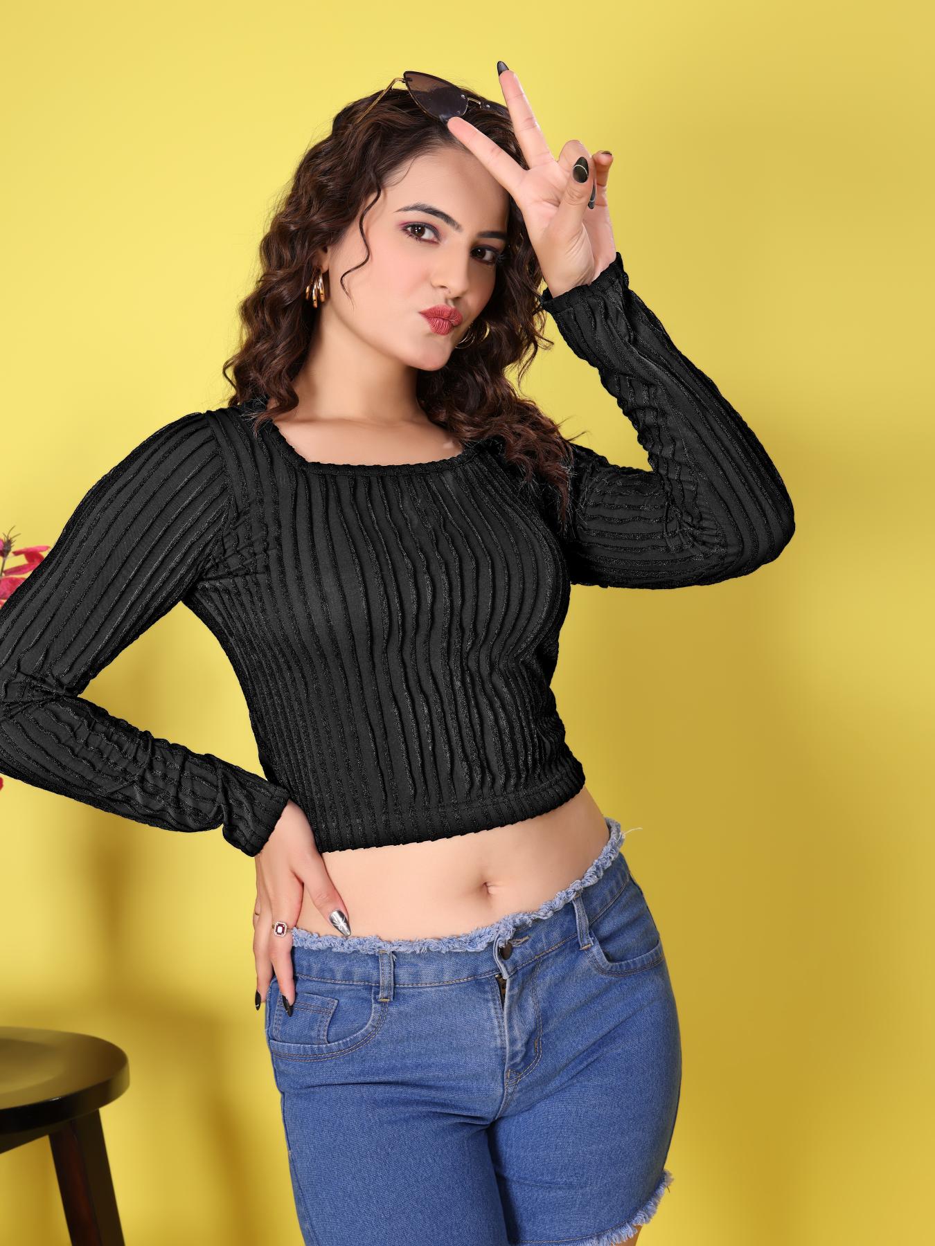 Black Knitted Women’s Tank Top
