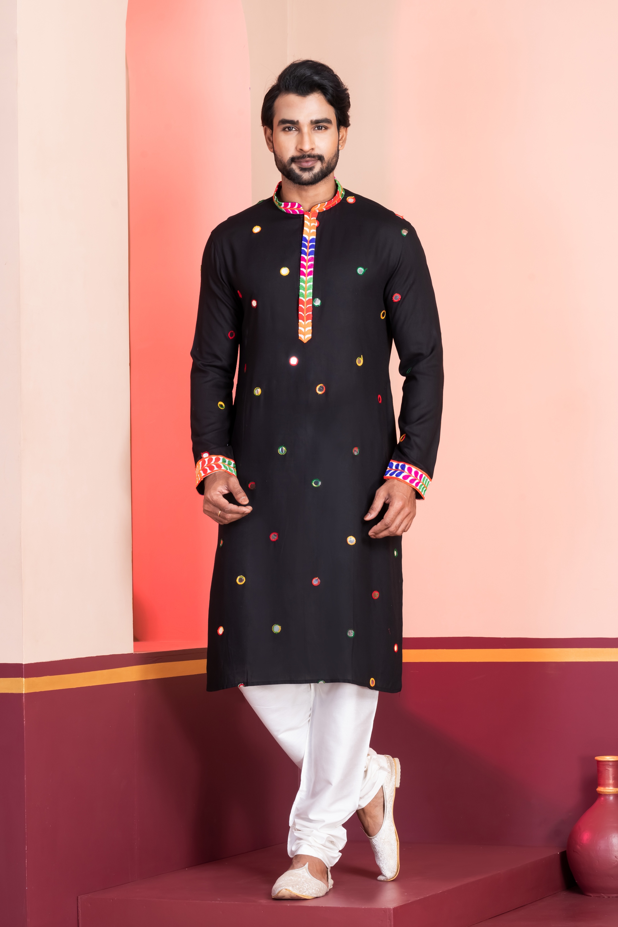 Black Mirror Rayon Kurta