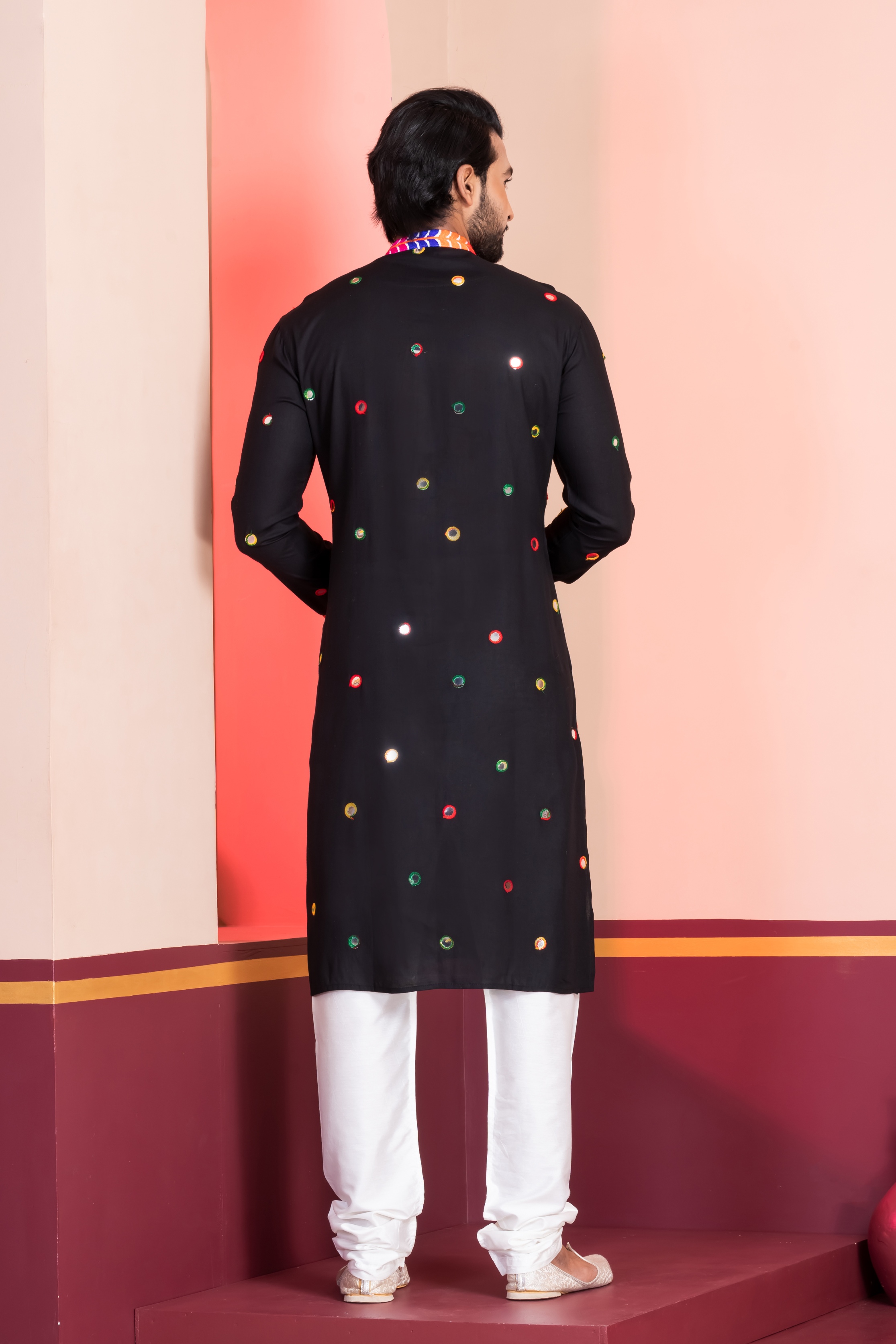Black Mirror Rayon Kurta — alternate view