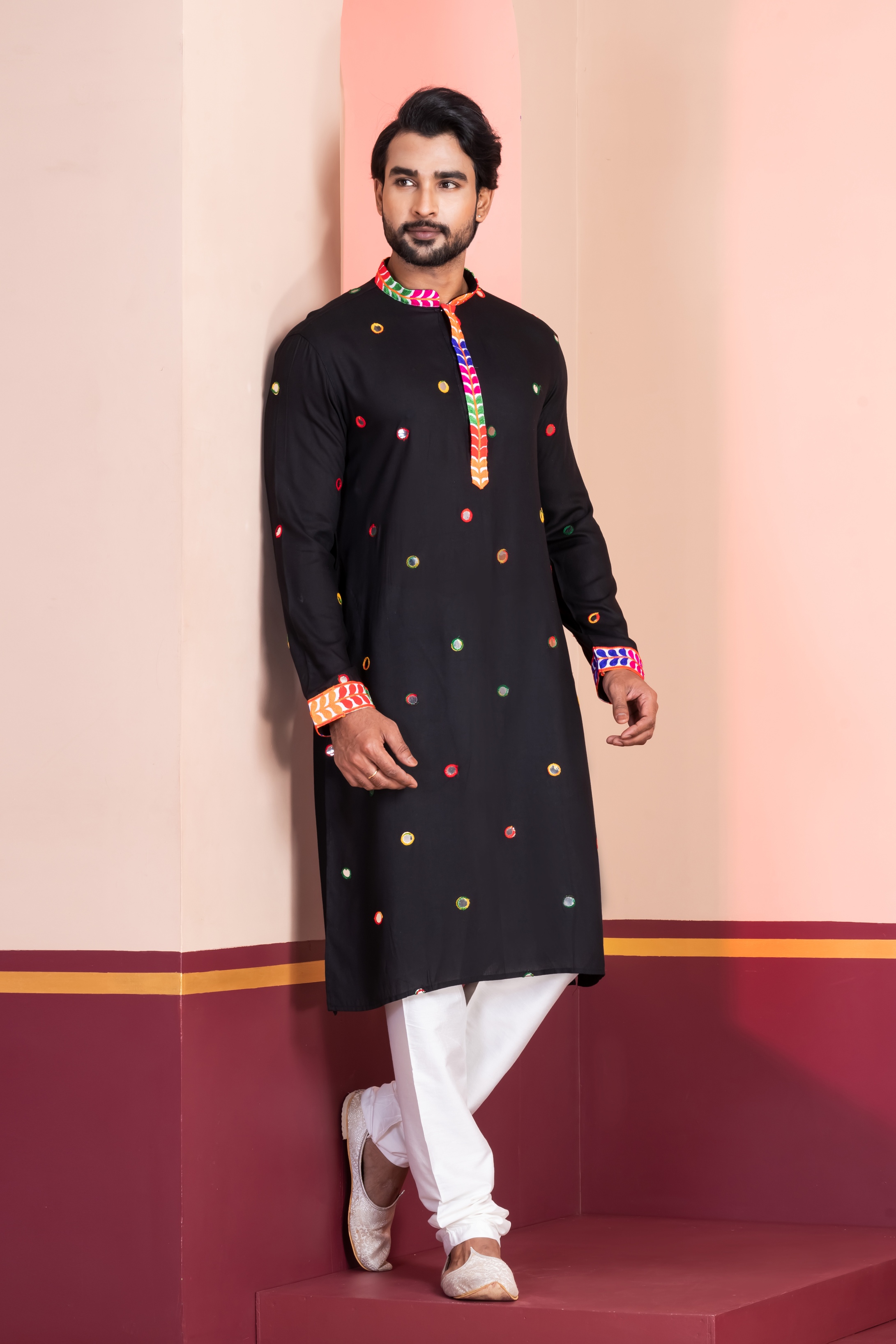 Black Mirror Rayon Kurta