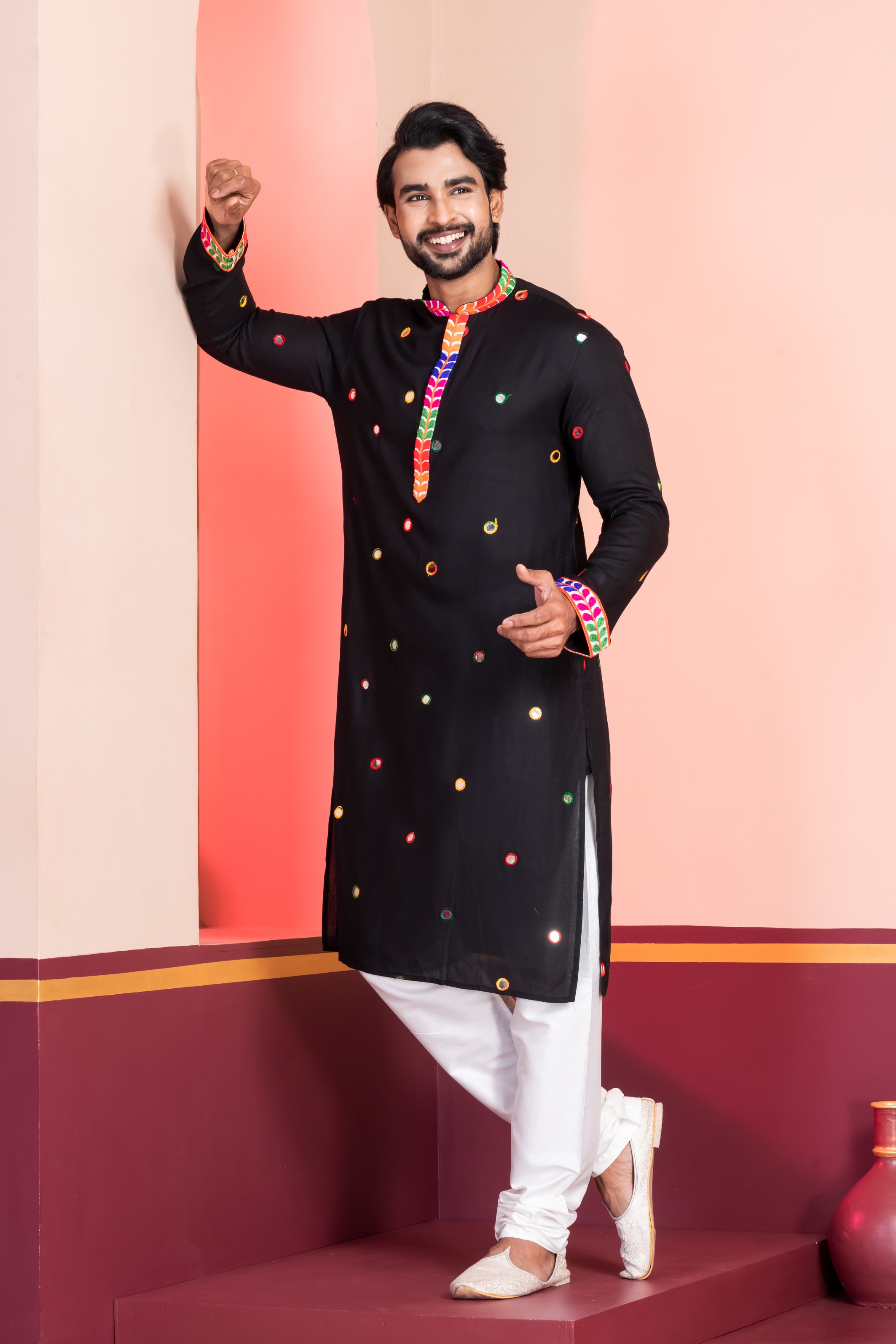 Black Mirror Rayon Kurta