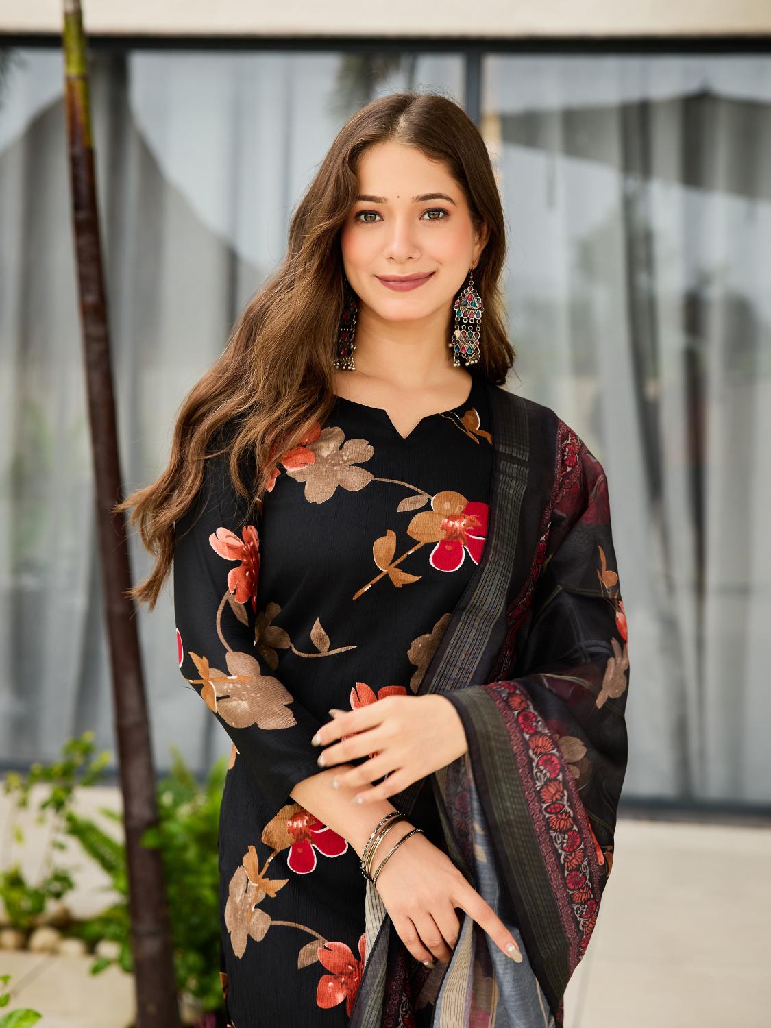 Black Silk Blend Salwar Suit
