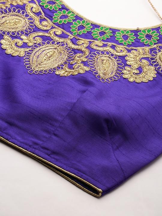 Blue Art Silk Readymade Blouse