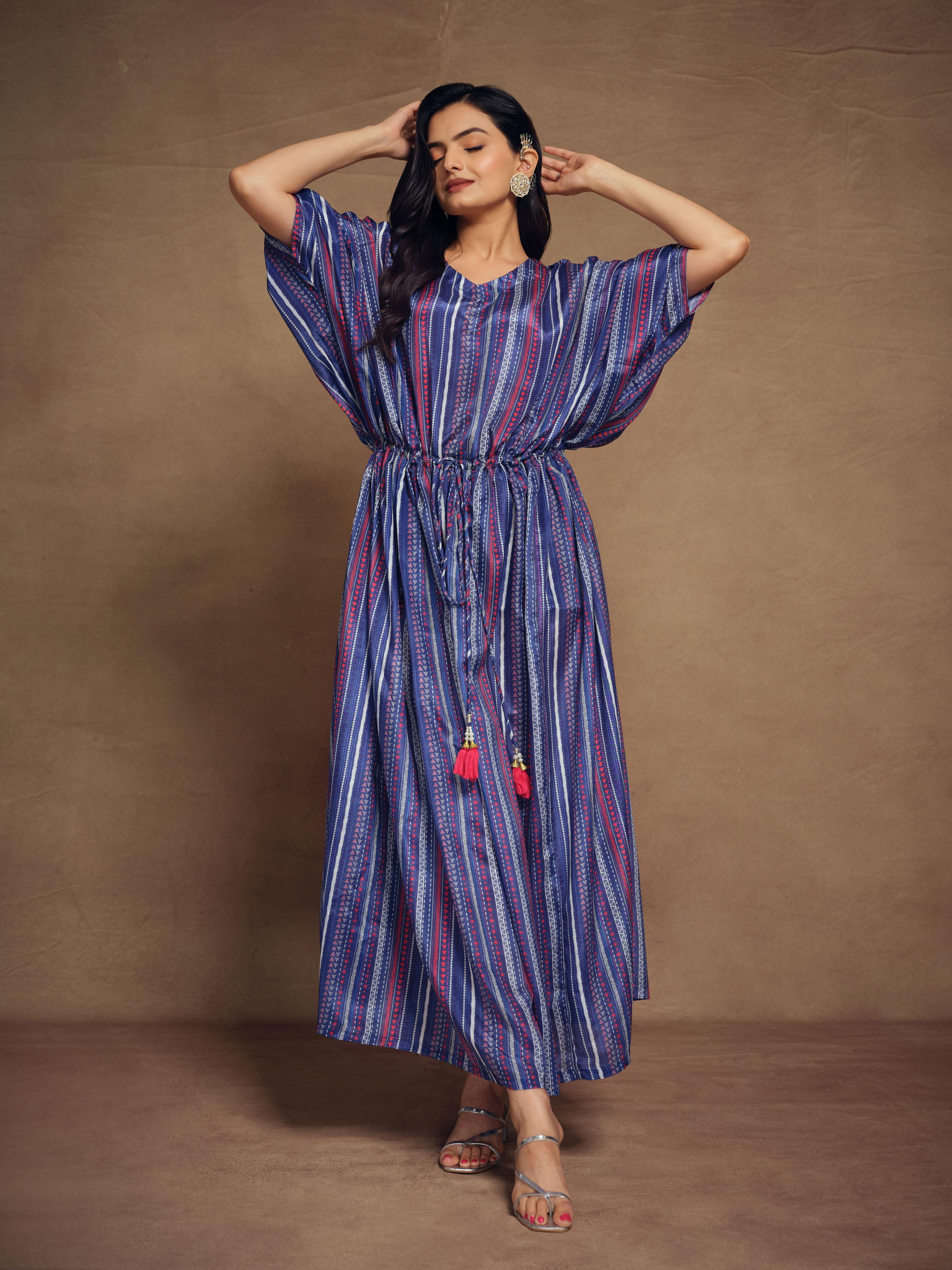 Blue Art Silk Readymade Dress