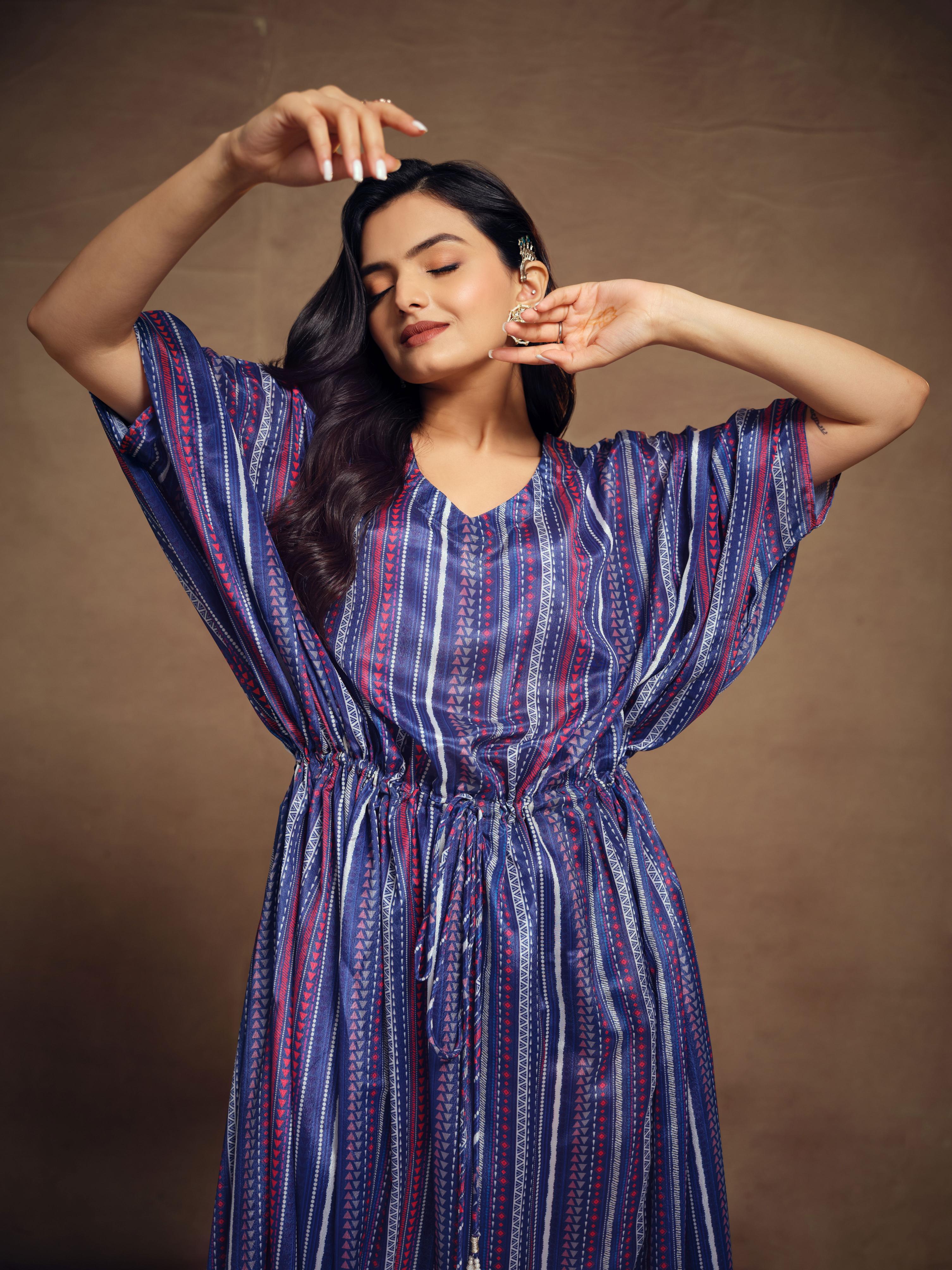 Blue Art Silk Readymade Dress