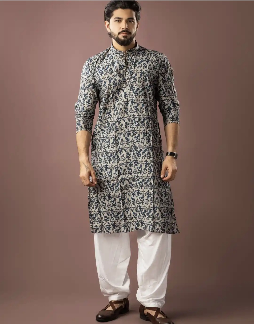 Blue Floral Essence Kurta Set