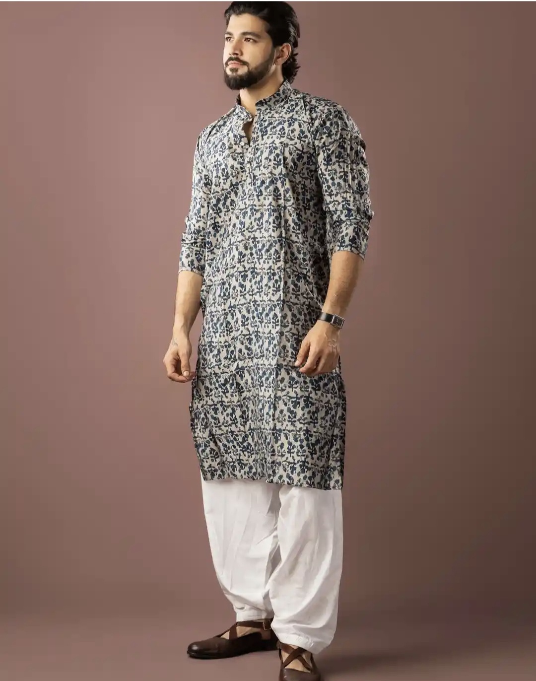 Blue Floral Essence Kurta Set