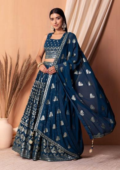 Blue Georgette Georgette