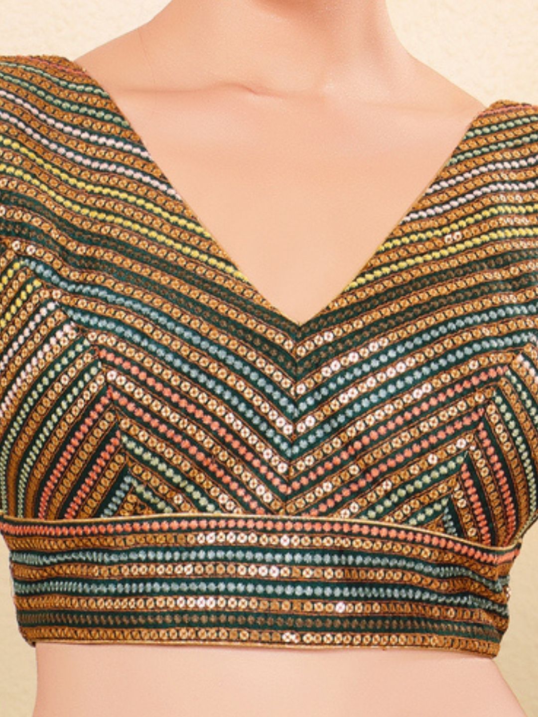 Blue Jain Silk Designer Blouse