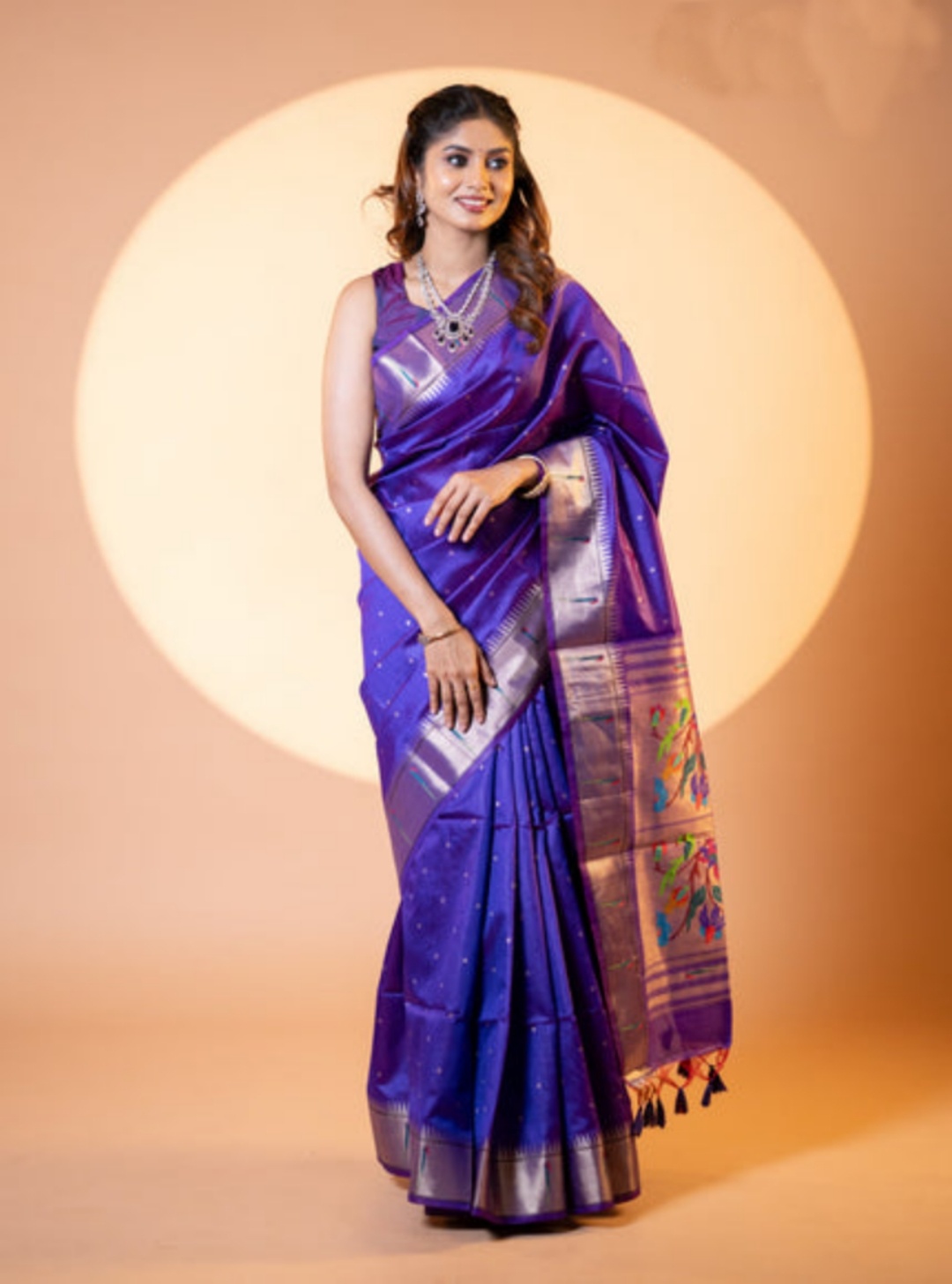 Blue Khadi Raw Silk Woven Meena Rich Pallu Designer Saree