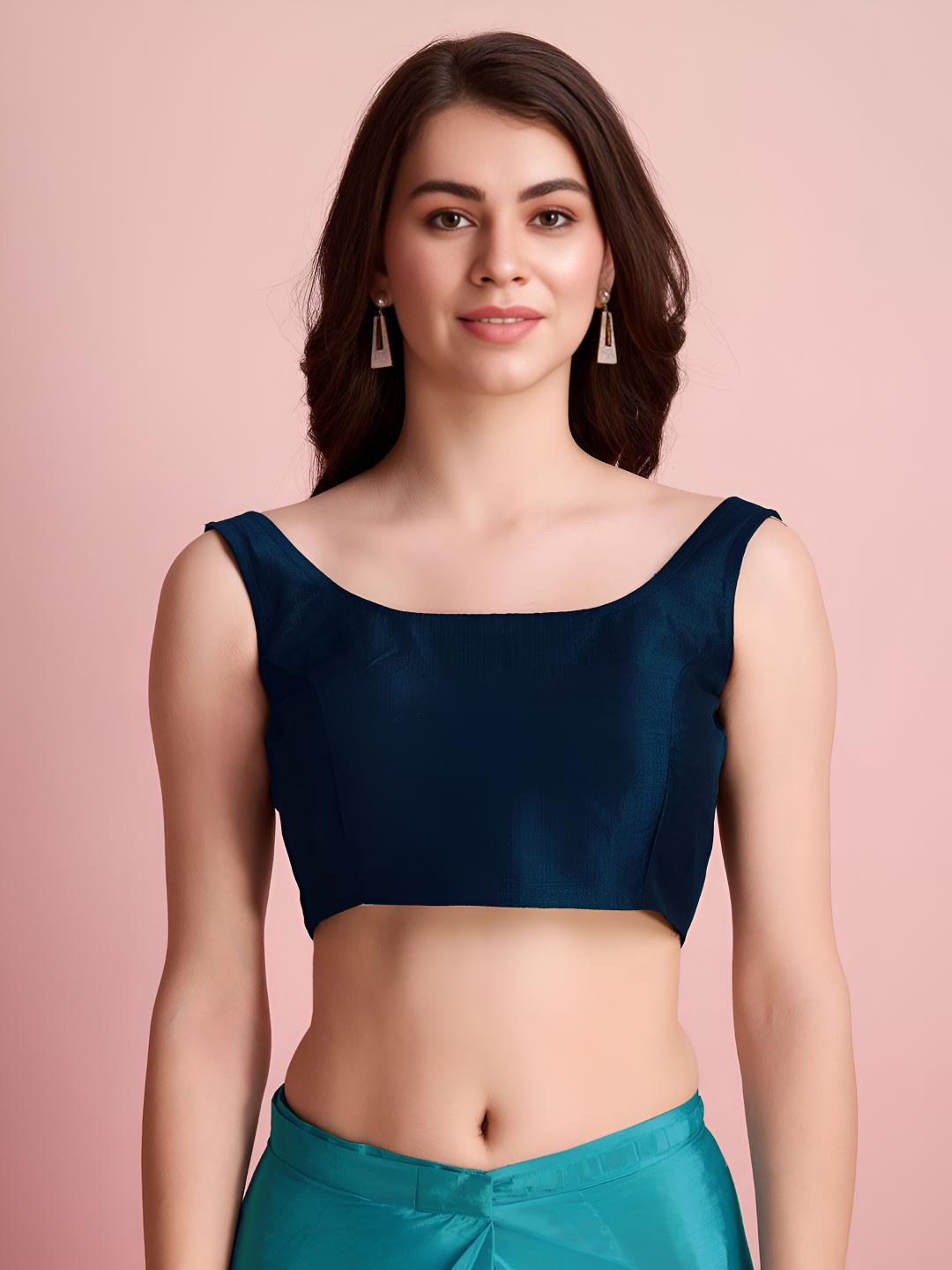 Blue Ombre Chinon Ready To Wear Saree