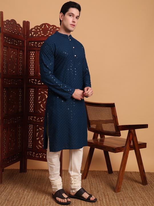 Blue Rayon Kurta Payjama