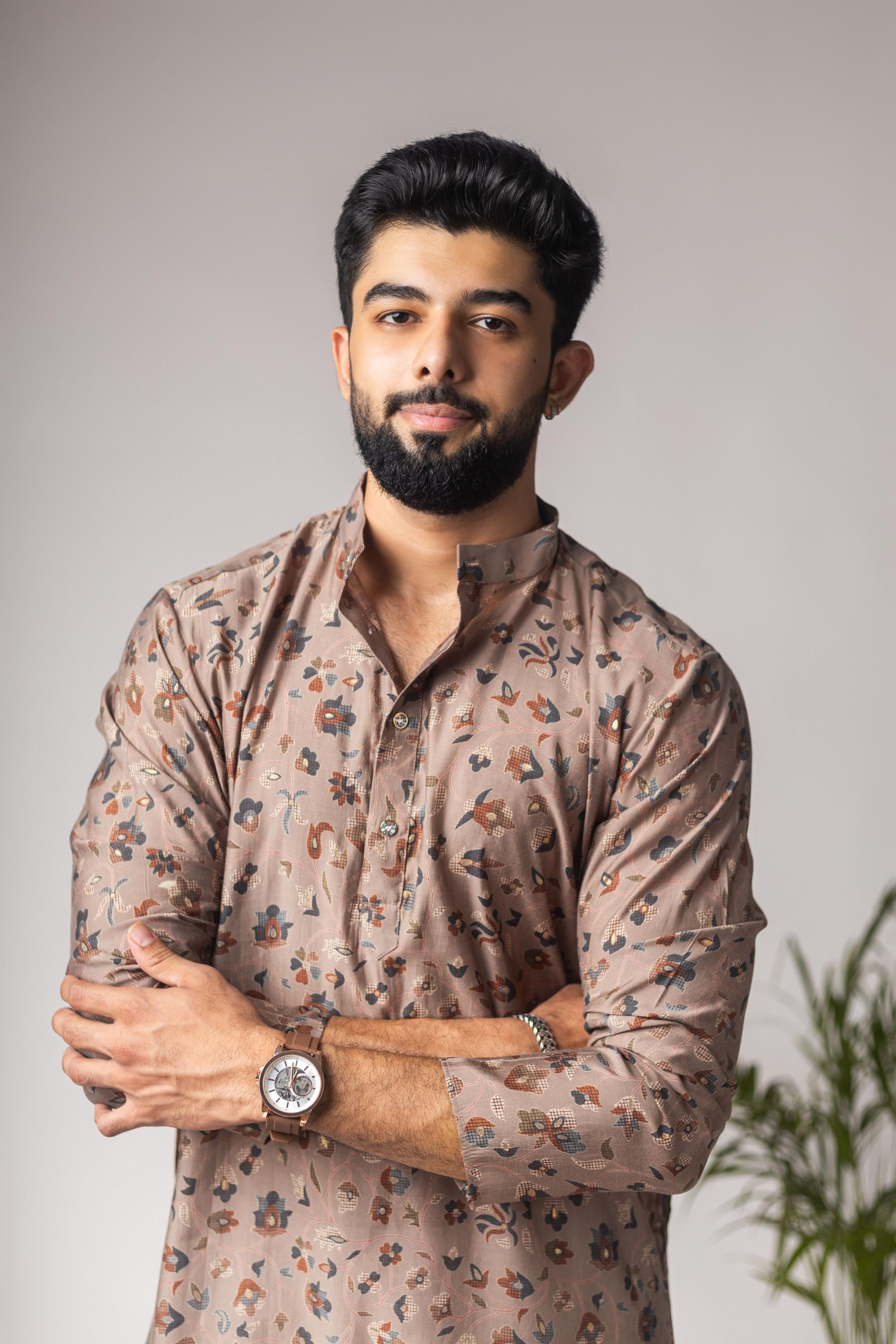 Brown Modal Silk Kurta Payjama — alternate view