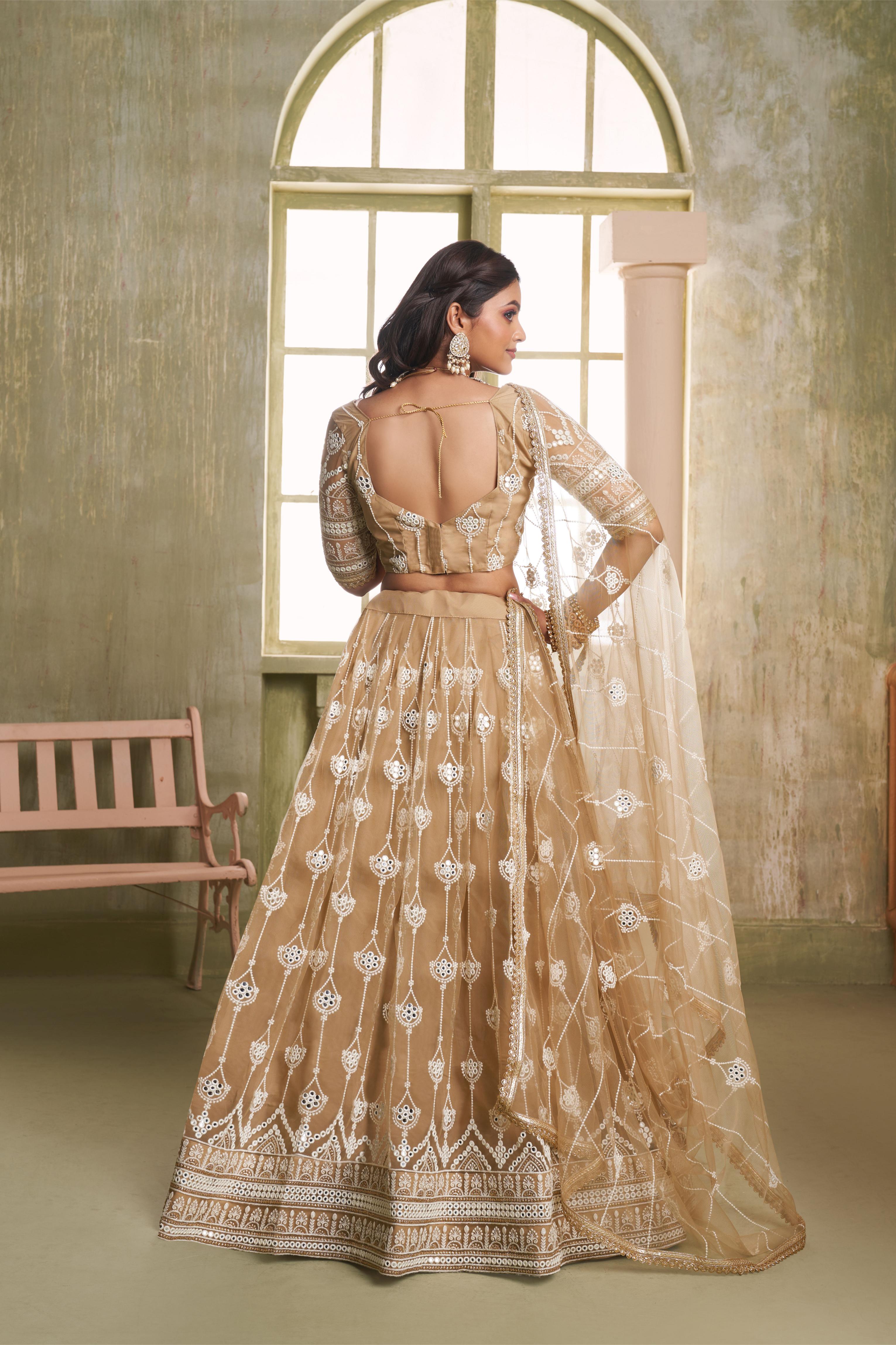 Chiku Butterfly Net Umbrella Lehenga — alternate view