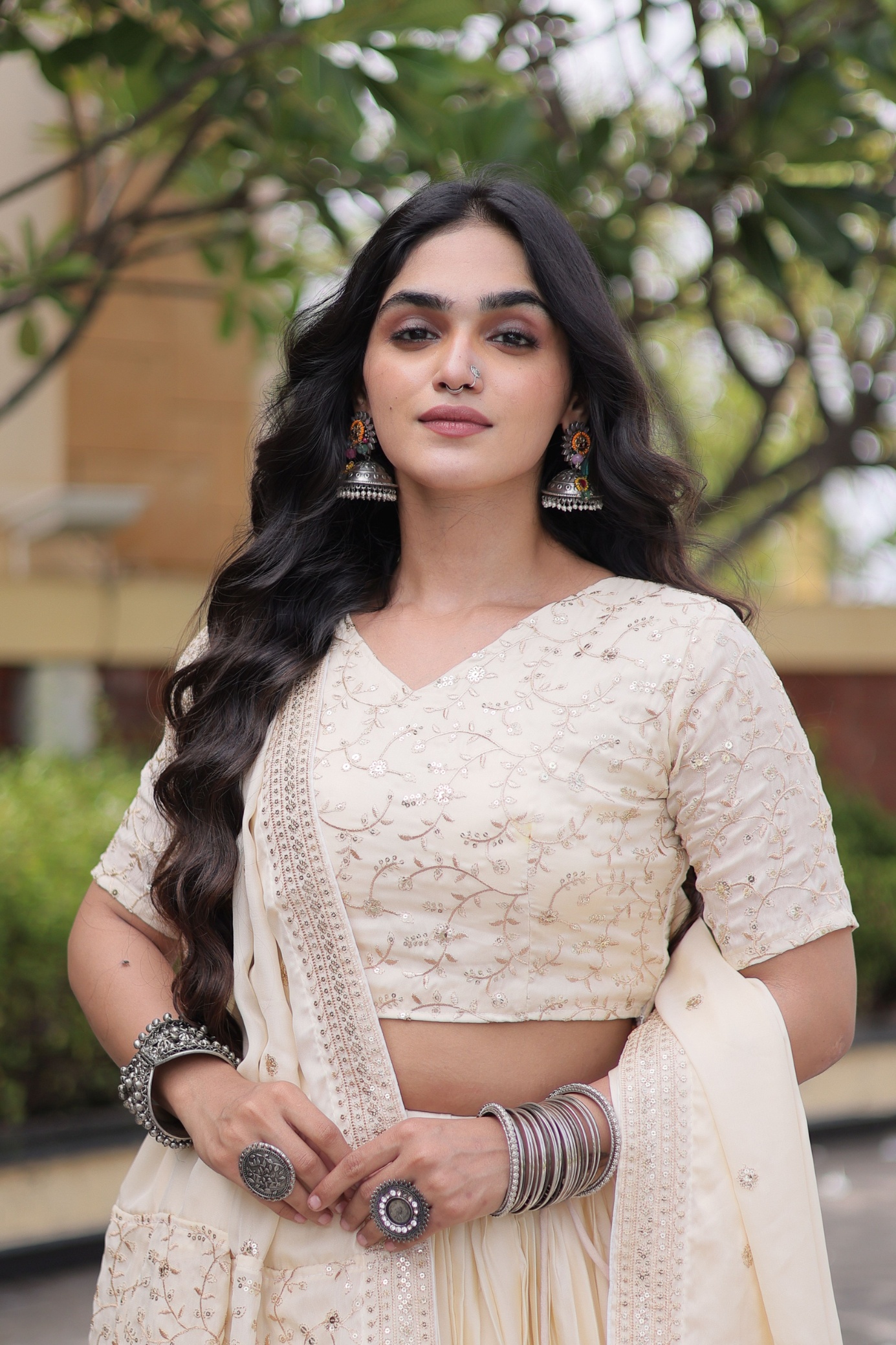 Chiku Floral Embroidered Bridal Lehenga Choli