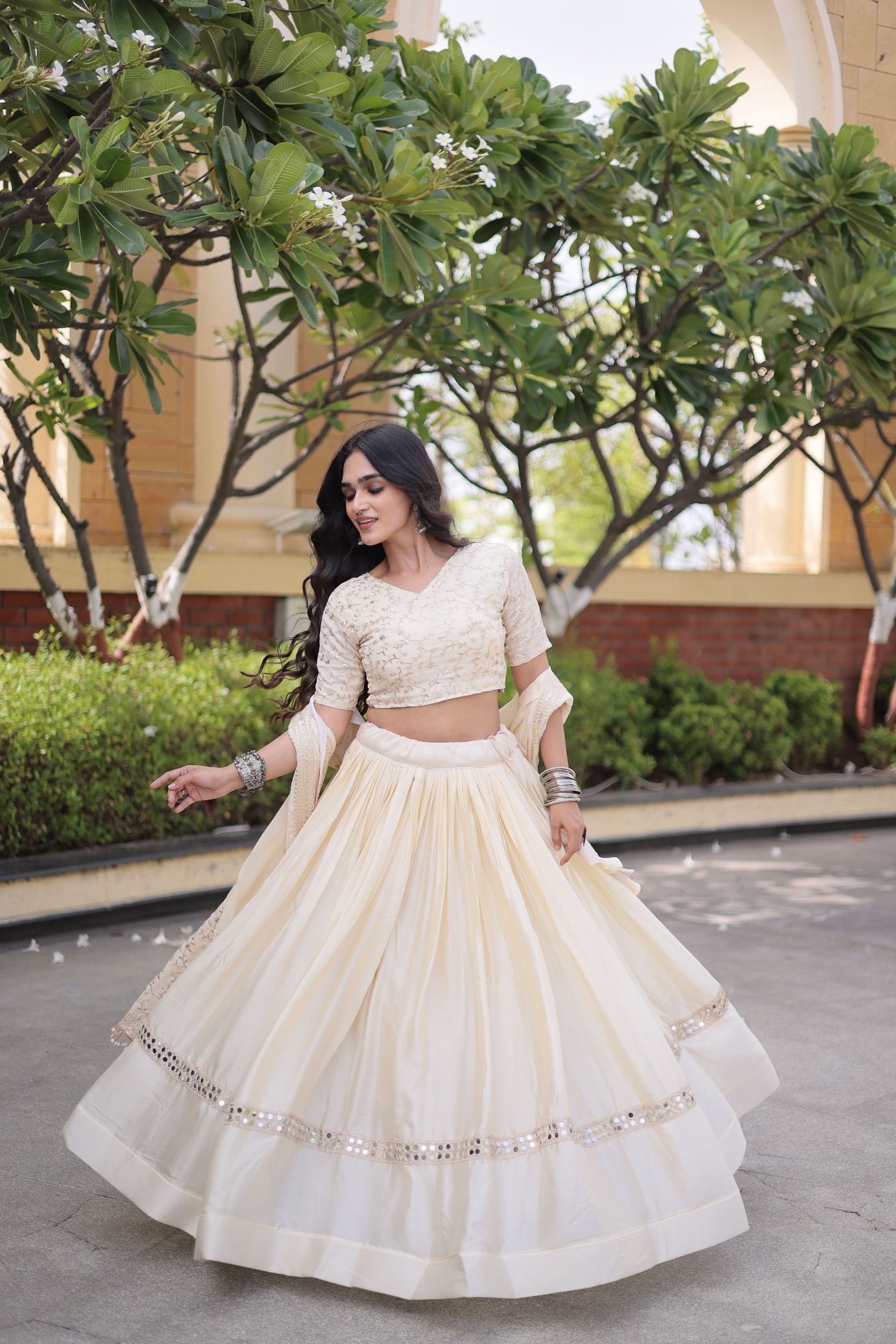 Chiku Floral Embroidered Bridal Lehenga Choli
