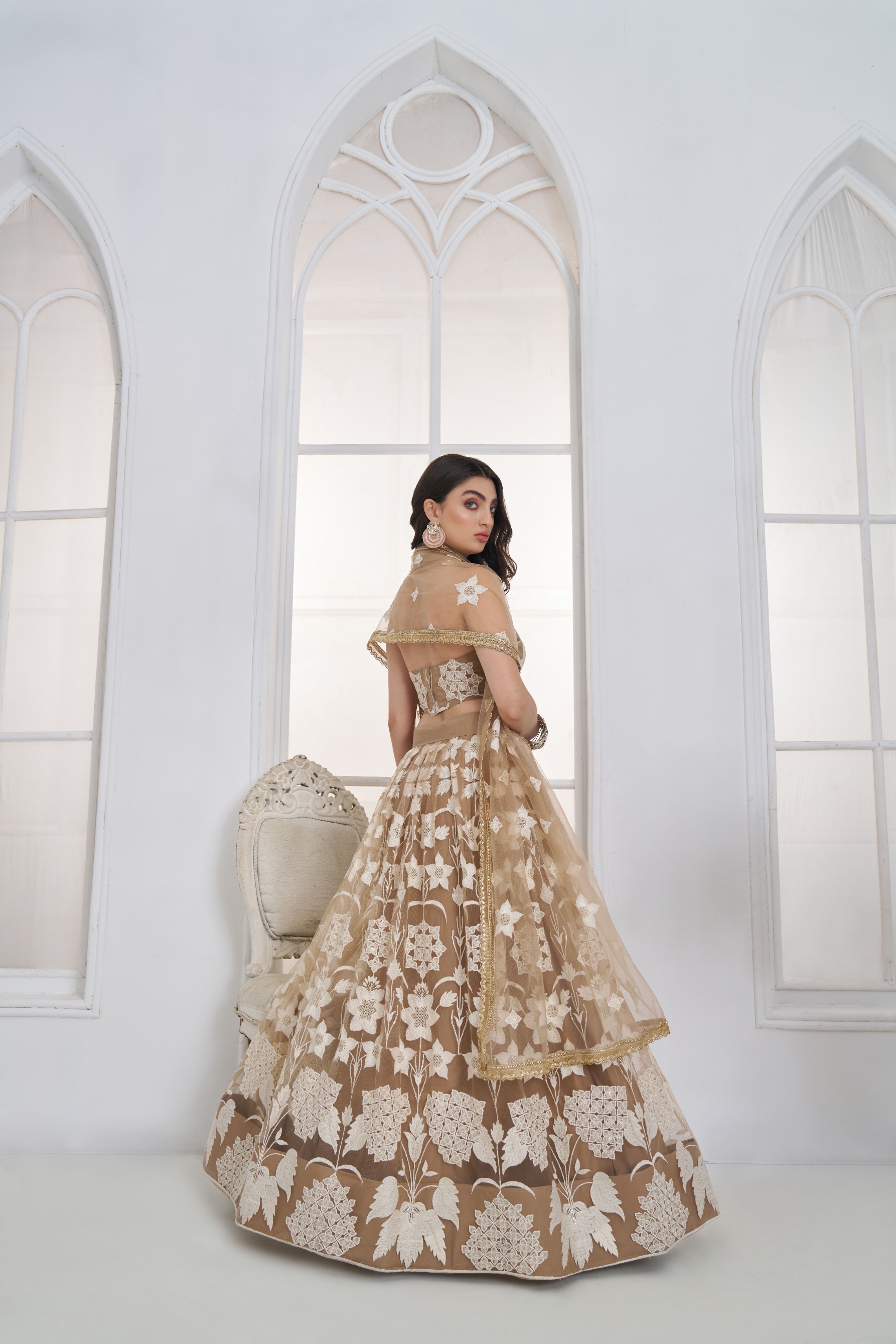 Chiku Floral Sequins Butterfly Net Lehenga Choli — alternate view