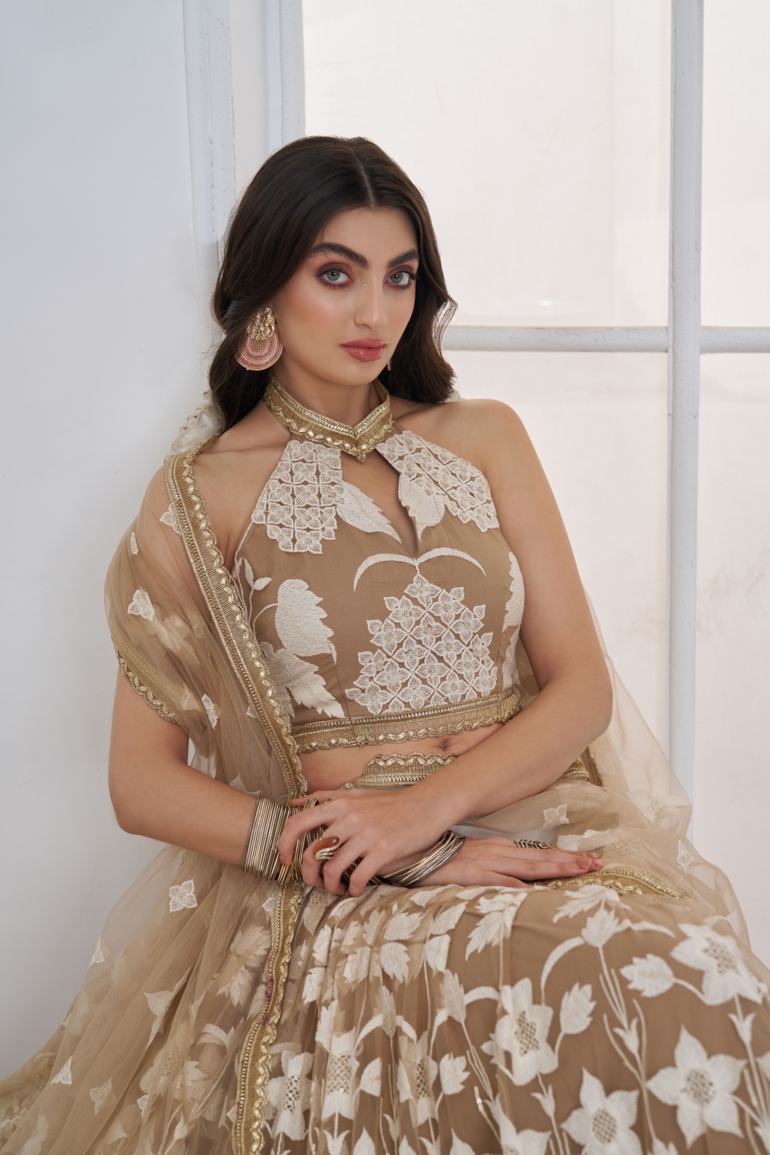 Chiku Floral Sequins Butterfly Net Lehenga Choli