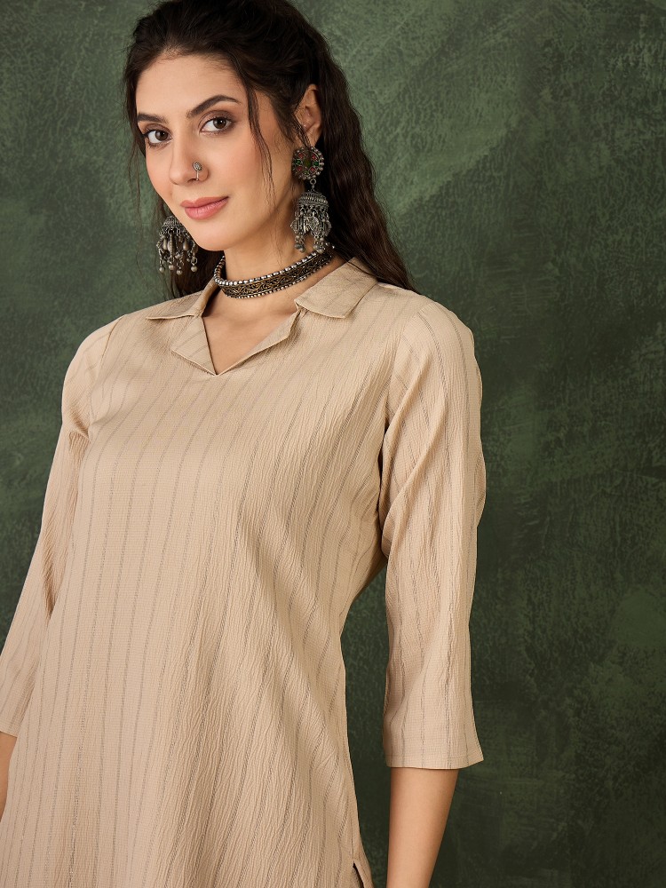 Classic Cream Cotton Silk Blend Kurta Set