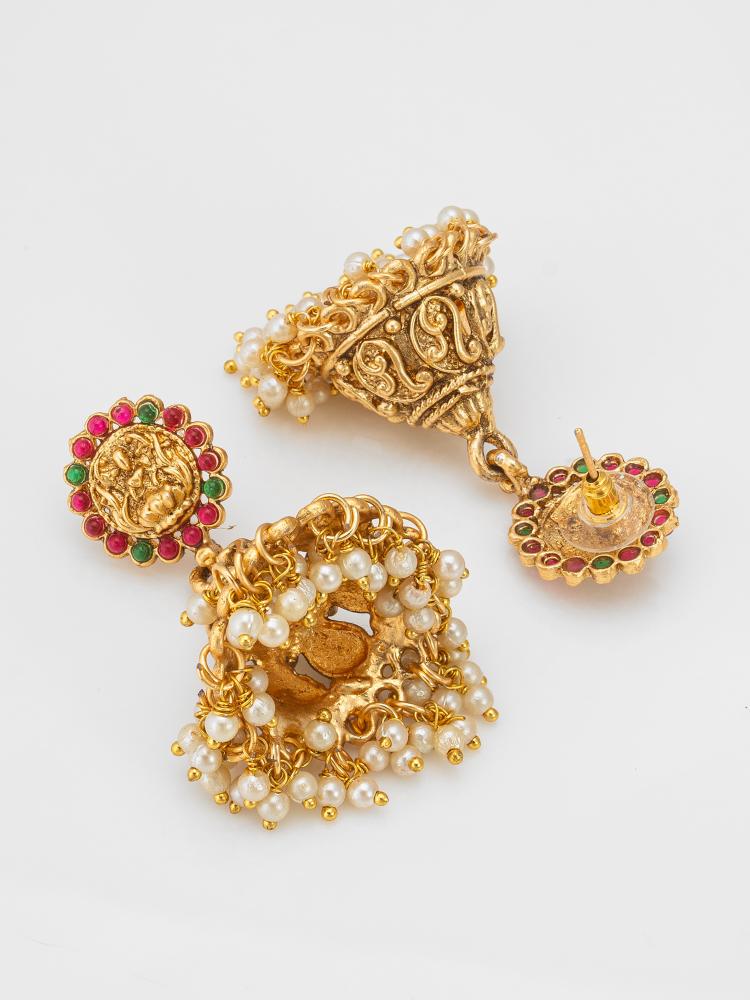 Deity Jhumka earring — alternate view