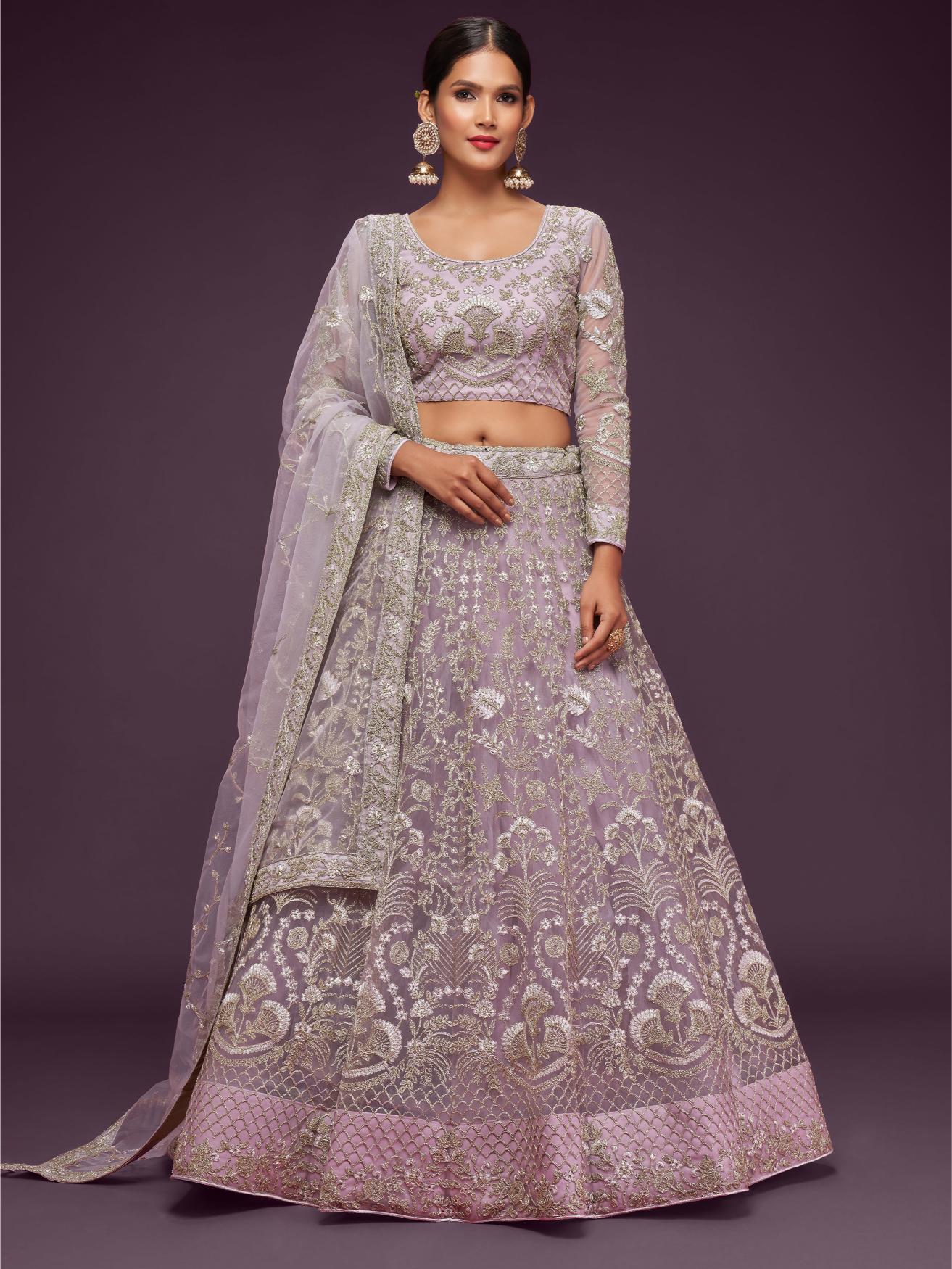 Dusky Orchid Soft Net Lehenga Choli