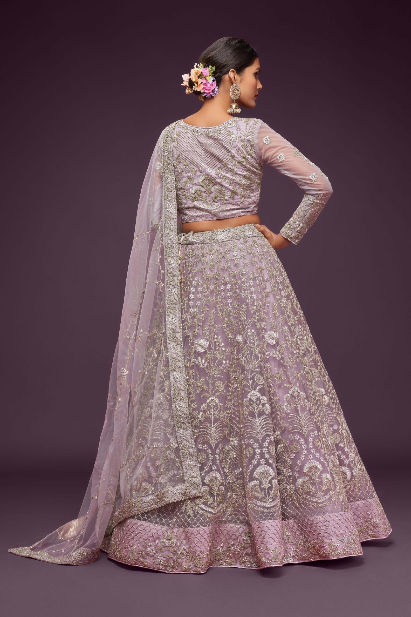 Dusky Orchid Soft Net Lehenga Choli