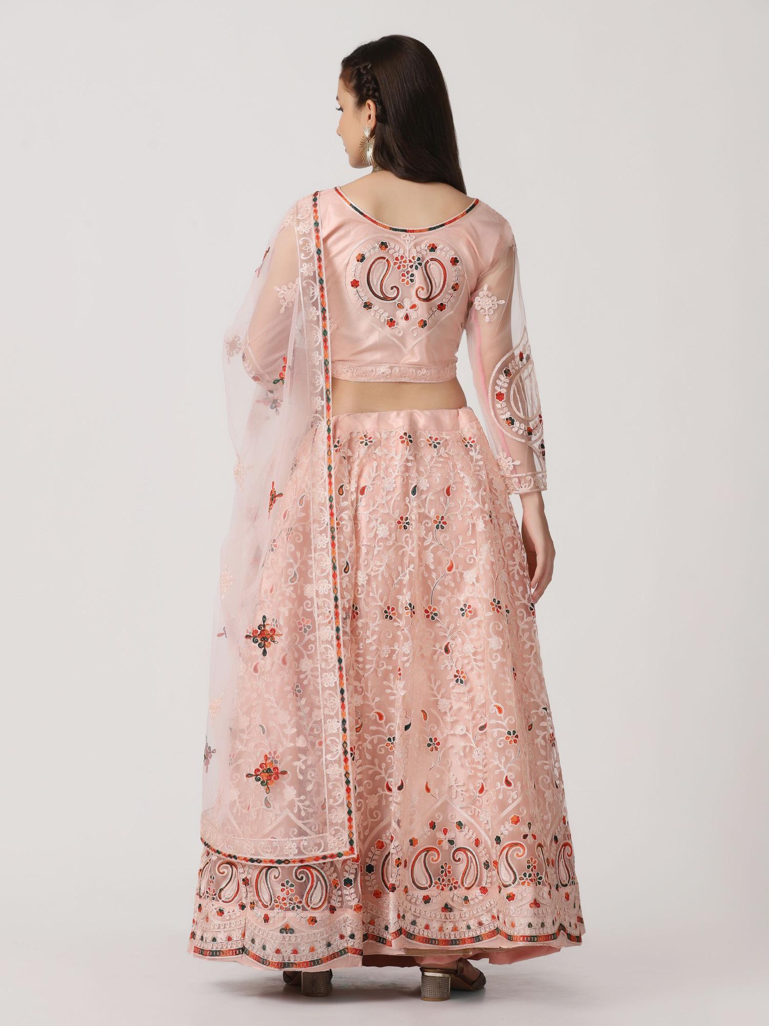 Embroidery Designer Pink Lehenga — alternate view