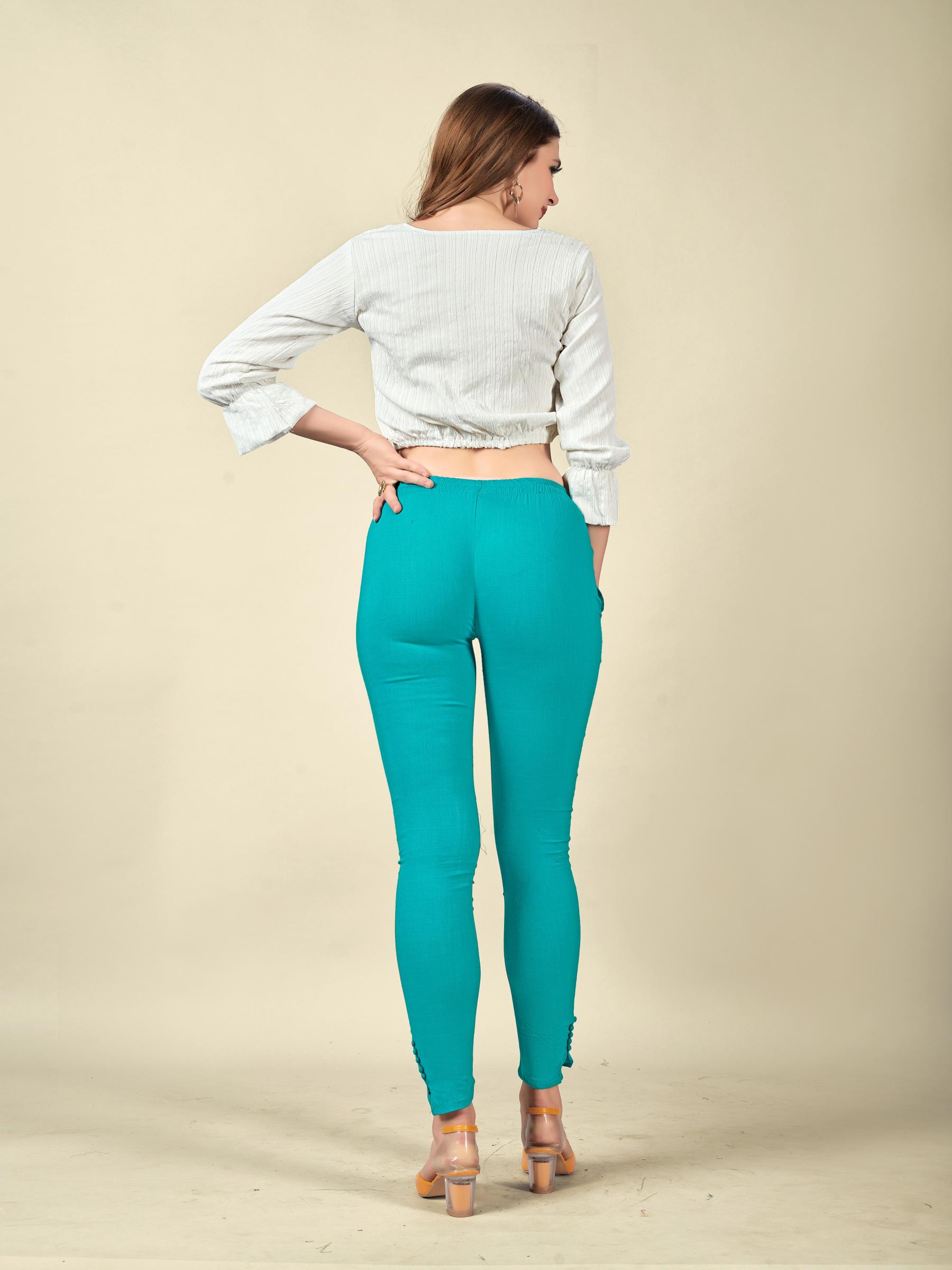 Firozi Rayon Lycra Readymade Pant — alternate view