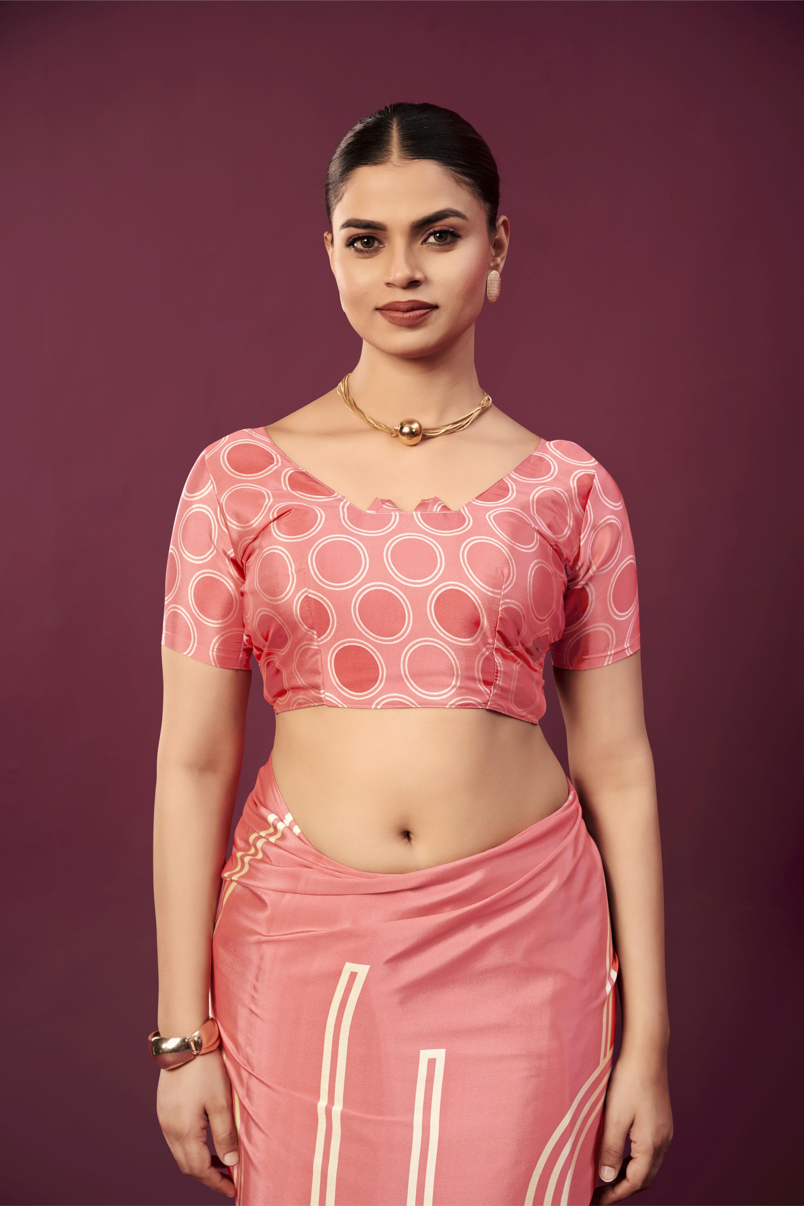 Gajri Malai Crepe Silk Saree