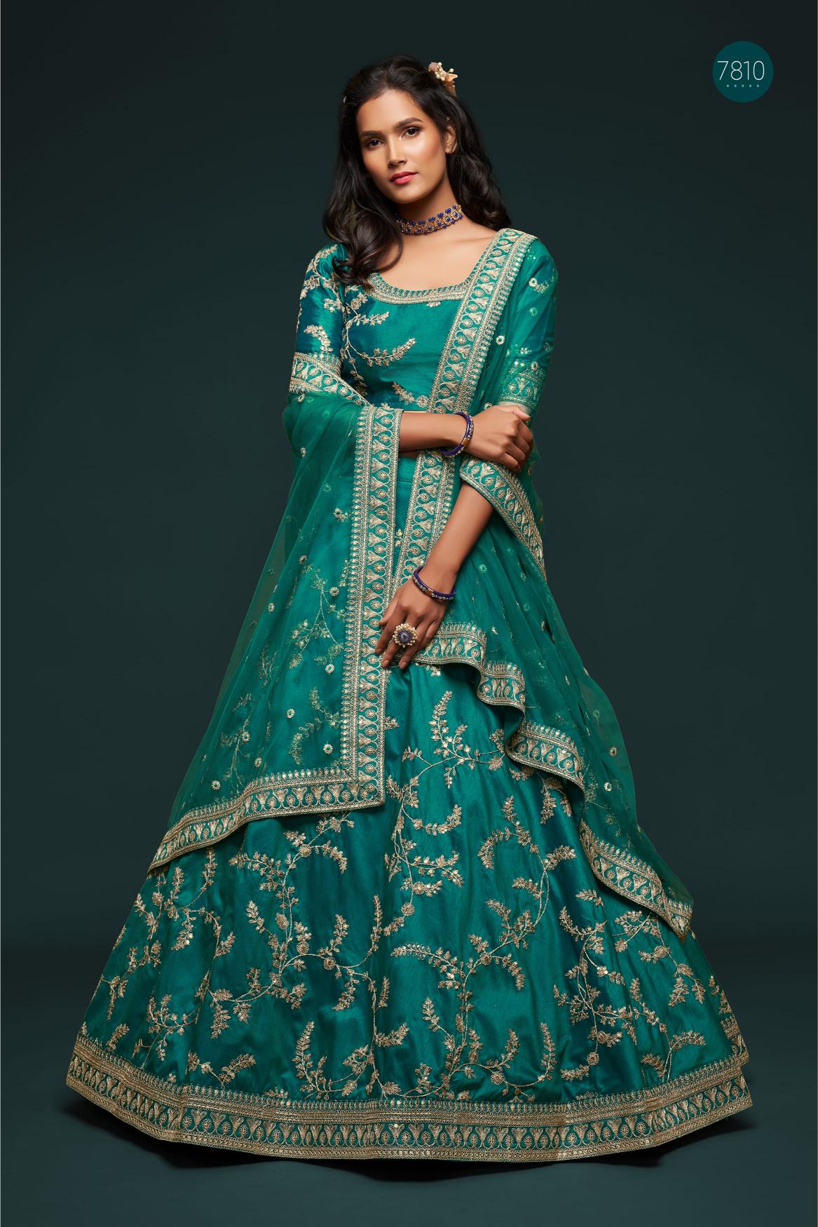 Green Art Silk Lehenga Choli