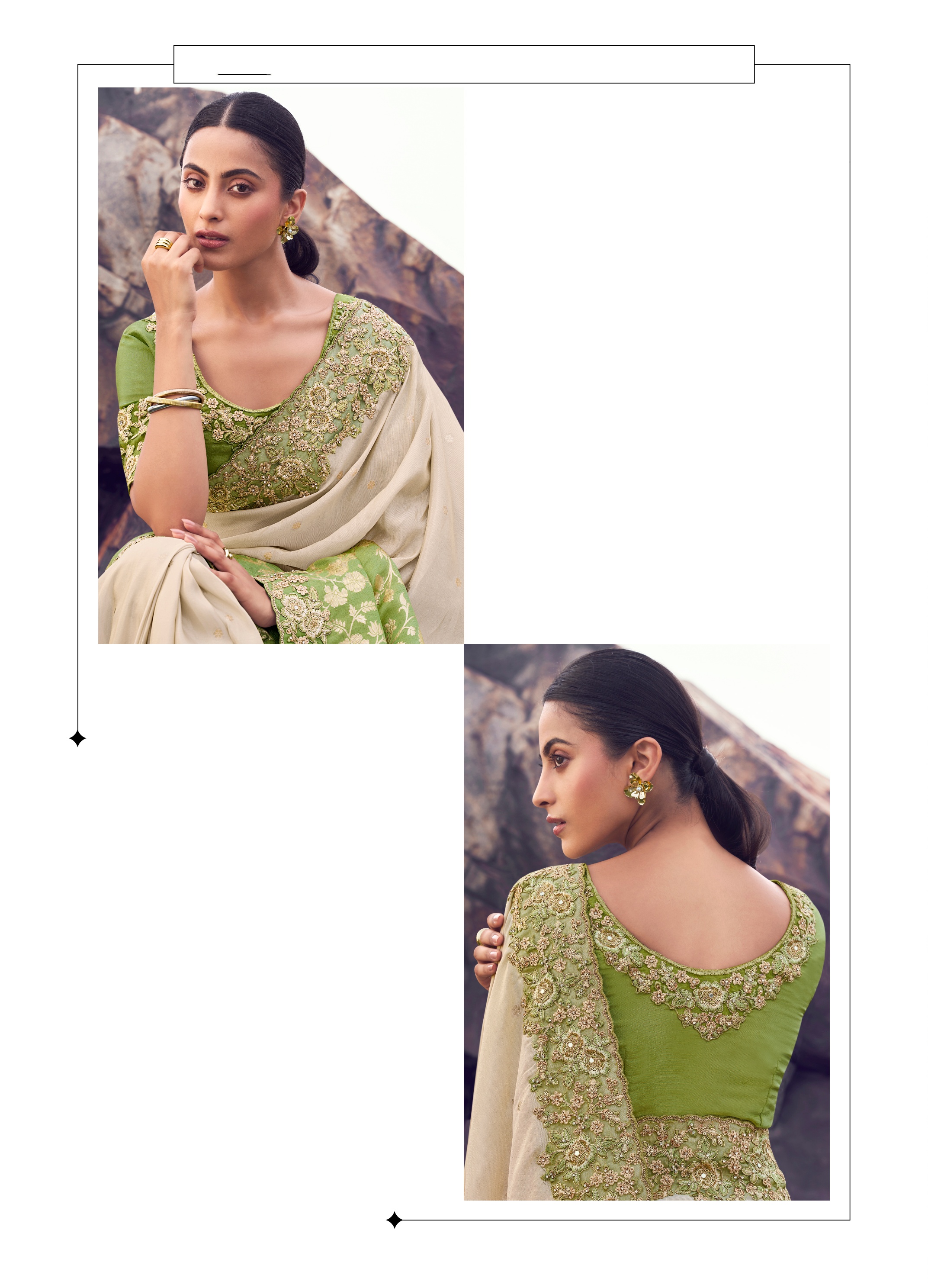 Green Heritage Heavy Tissue Jacquard Saree