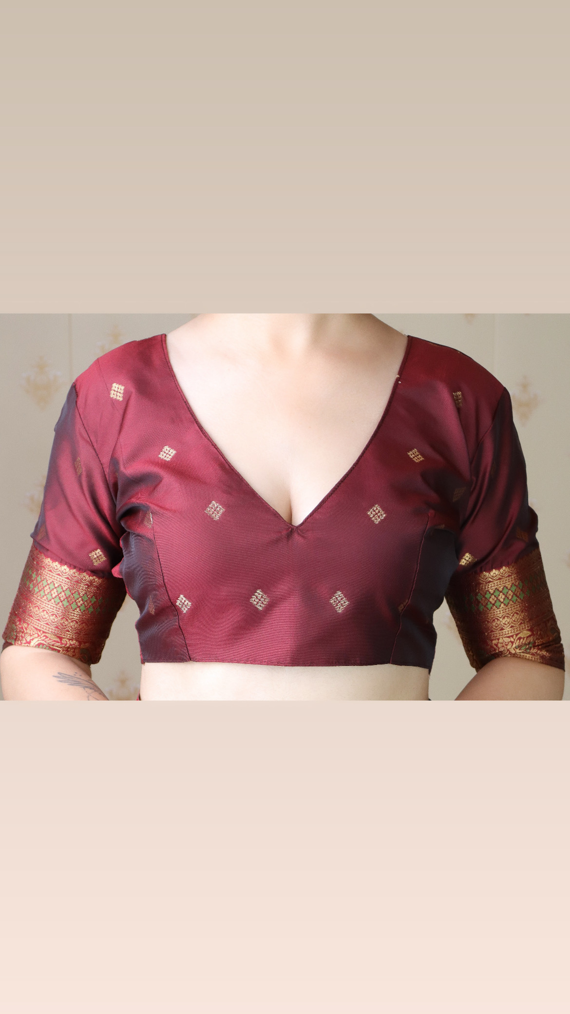 Green Maroon Banarasi Silk Zari Designer Saree