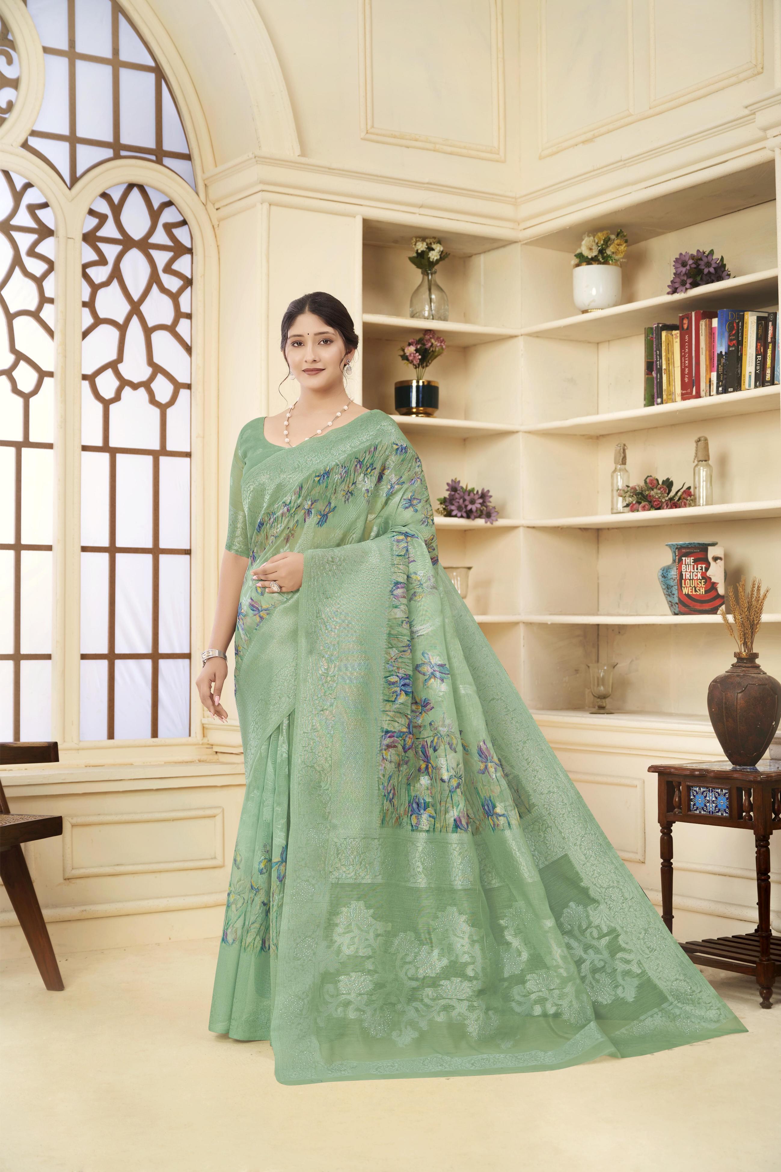 Green Rich Silk Saree