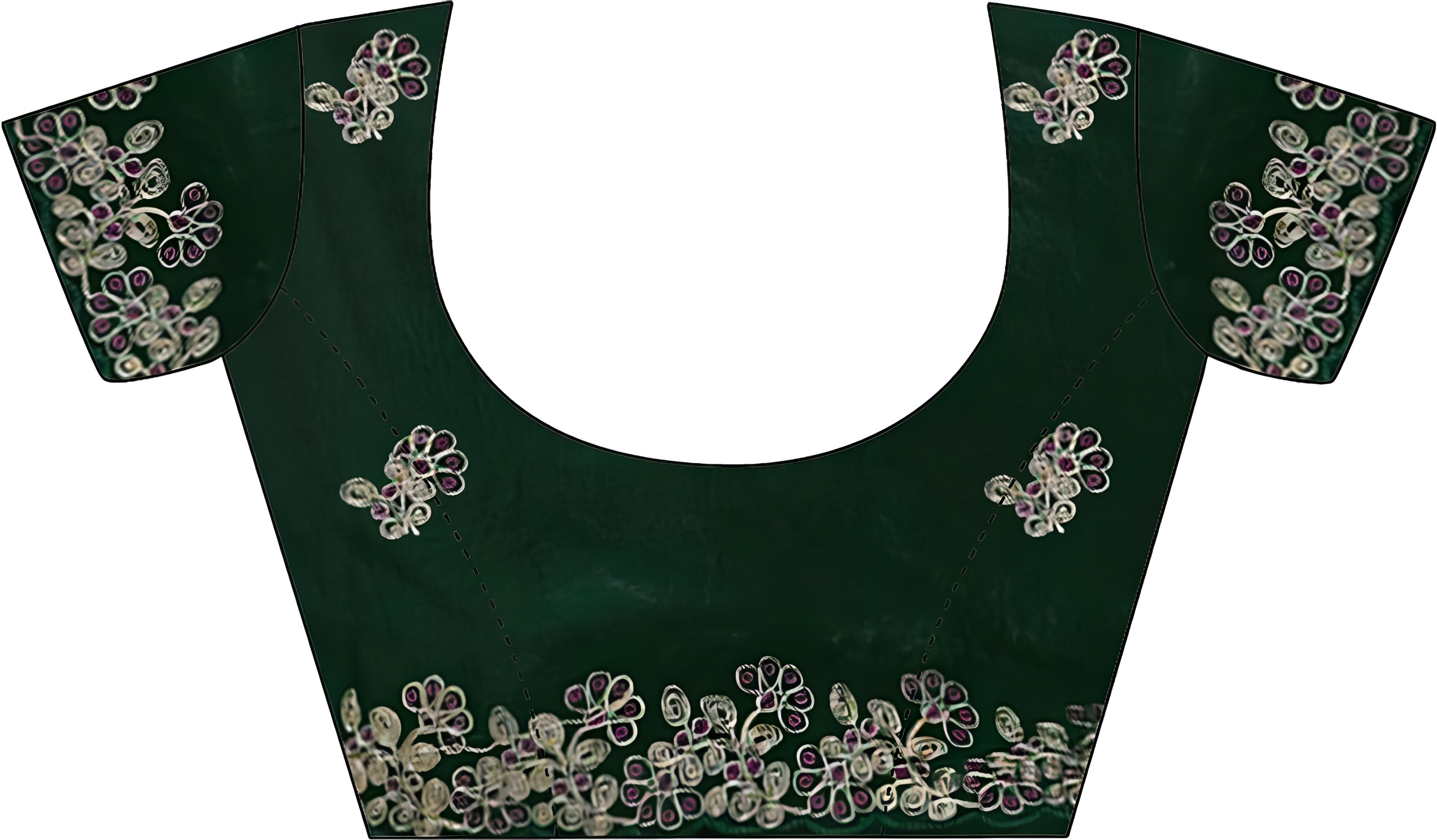 Green Sequins Fendy Satin Silk Saree