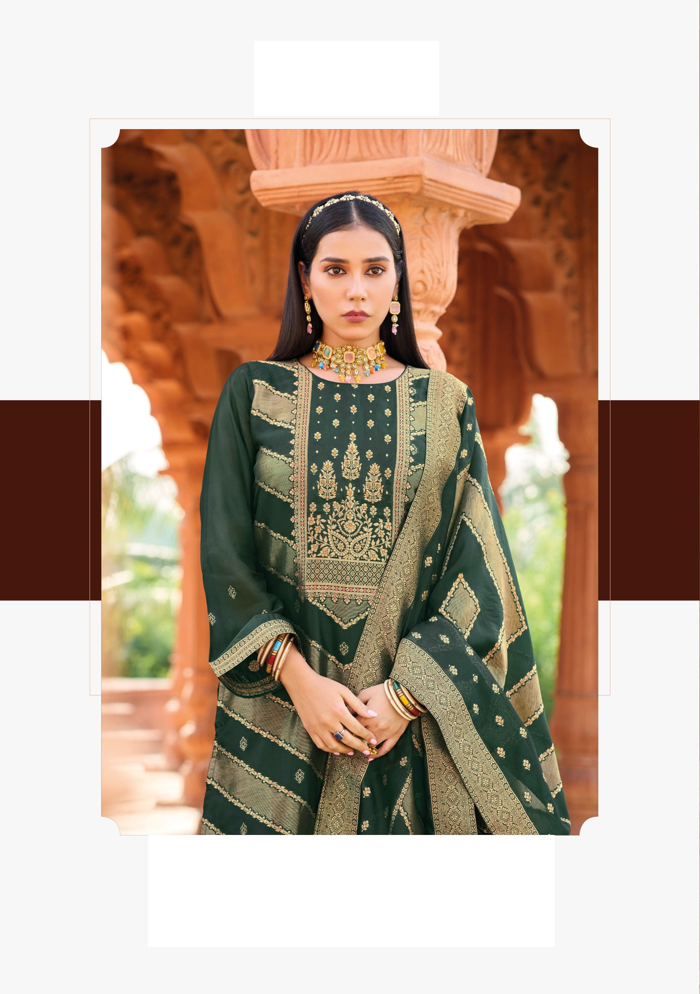 Green Woven Banglori Silk Salwar Suit — alternate view