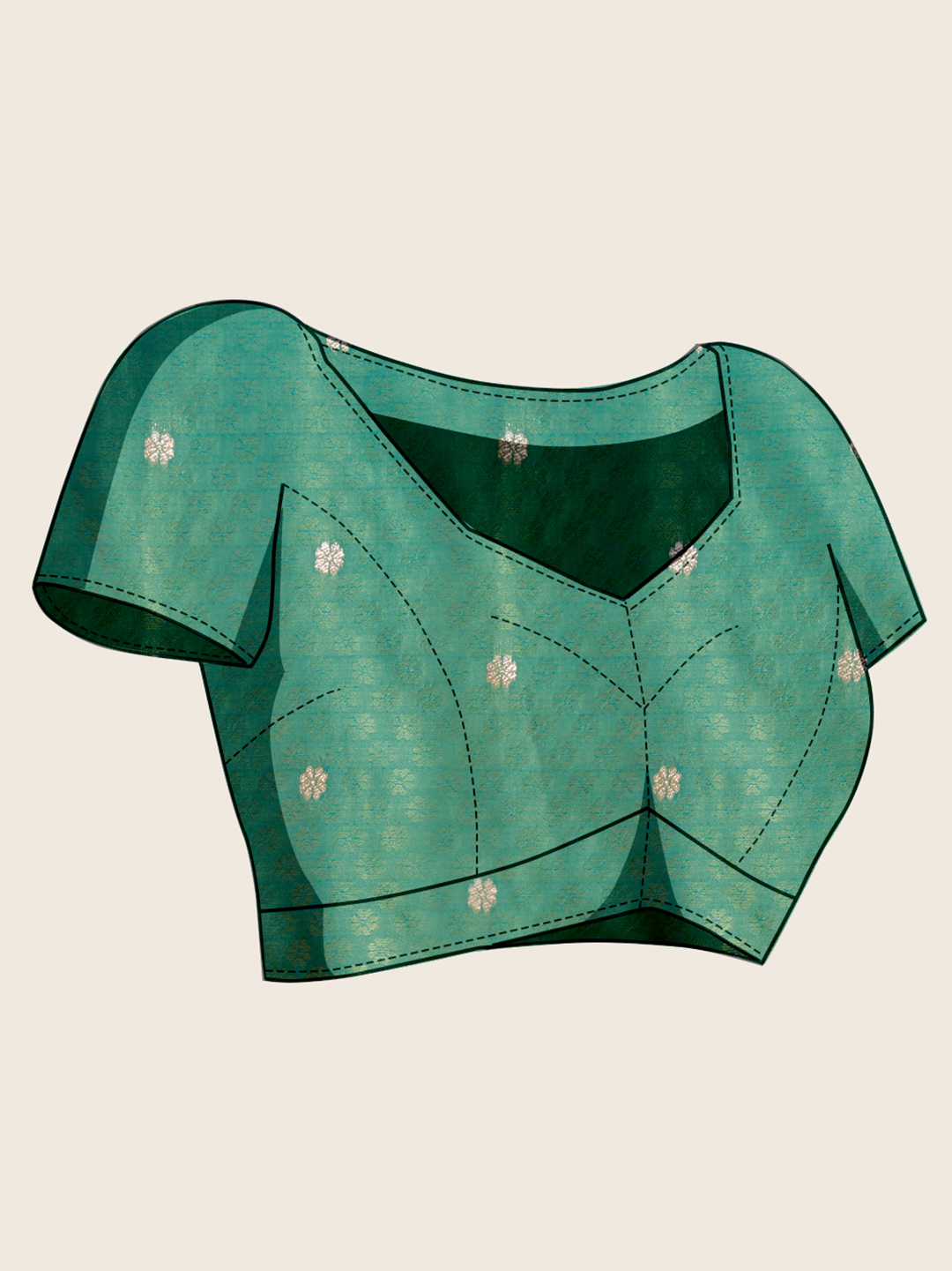 Green Zari Designer Soft Silk Saree